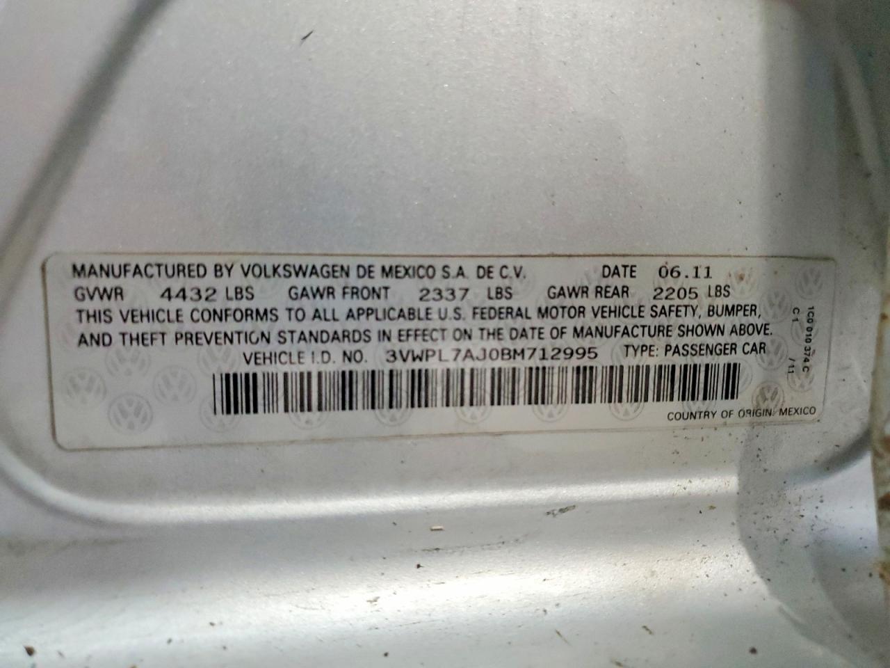 2011 Volkswagen Jetta Tdi Silver vin: 3VWPL7AJ0BM712995