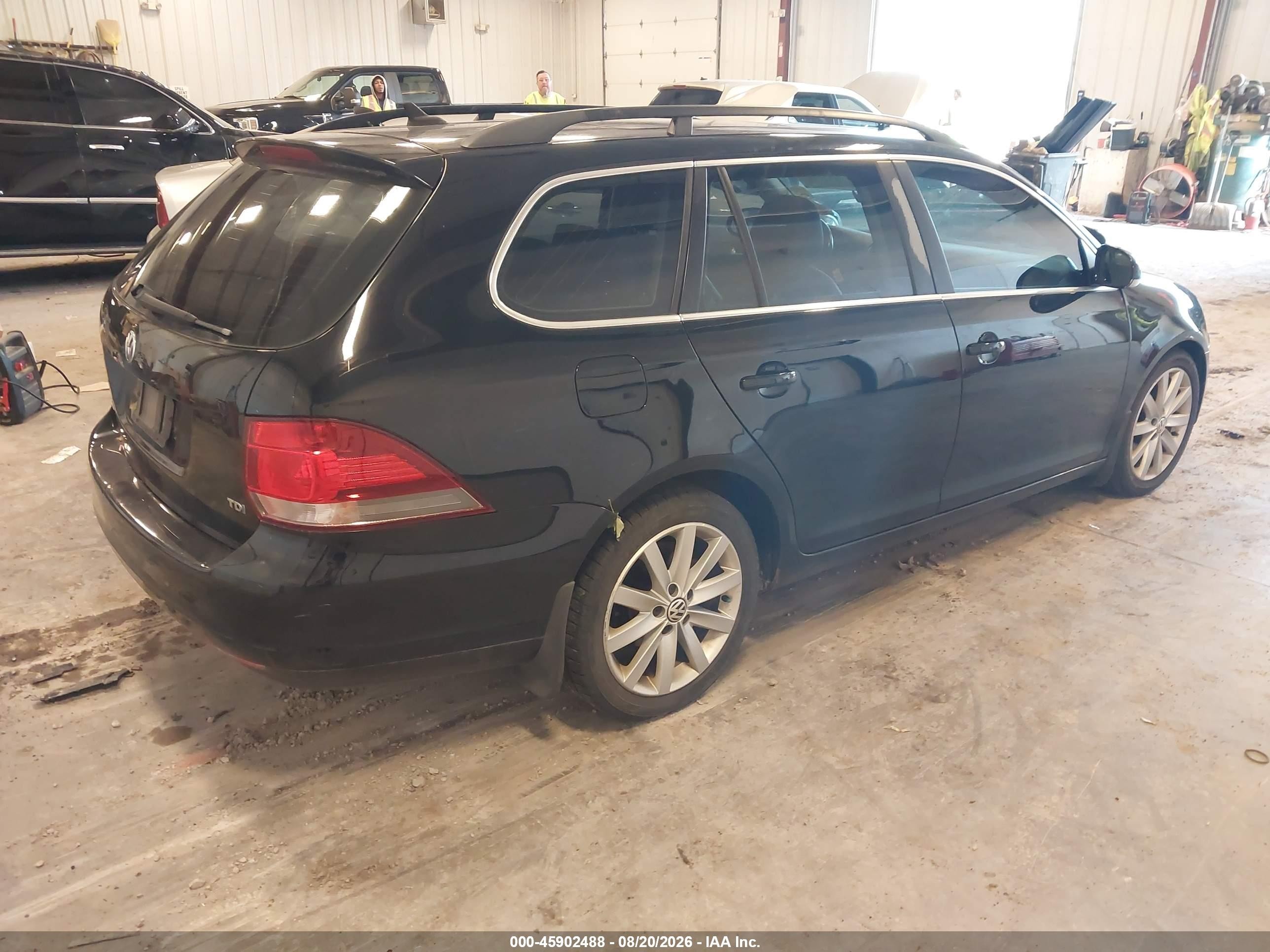 2012 Volkswagen Jetta Sportwagen 2.0l Tdi Black vin: 3VWPL7AJ0CM650192