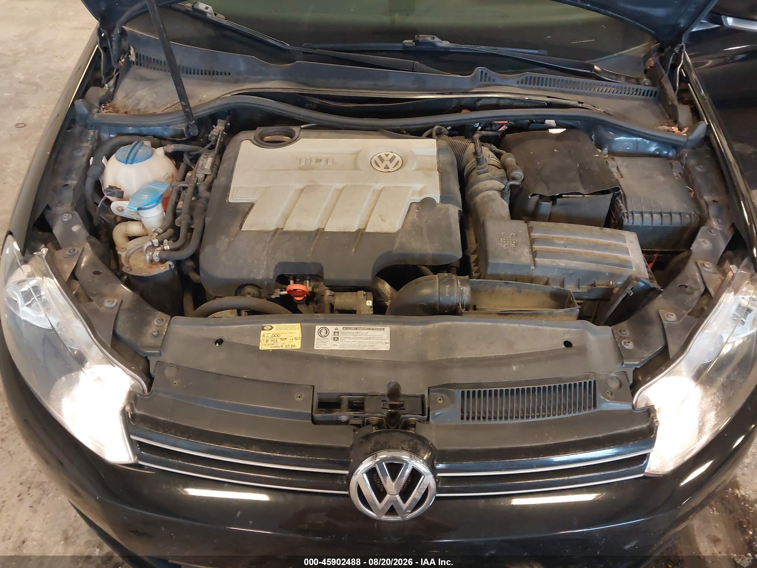 2012 Volkswagen Jetta Sportwagen 2.0l Tdi Black vin: 3VWPL7AJ0CM650192