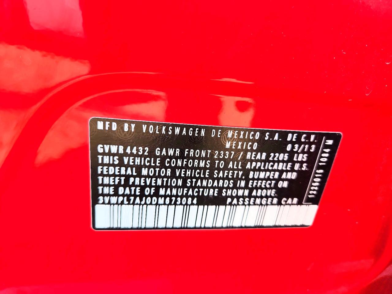 2013 Volkswagen Jetta Tdi Red vin: 3VWPL7AJ0DM673084