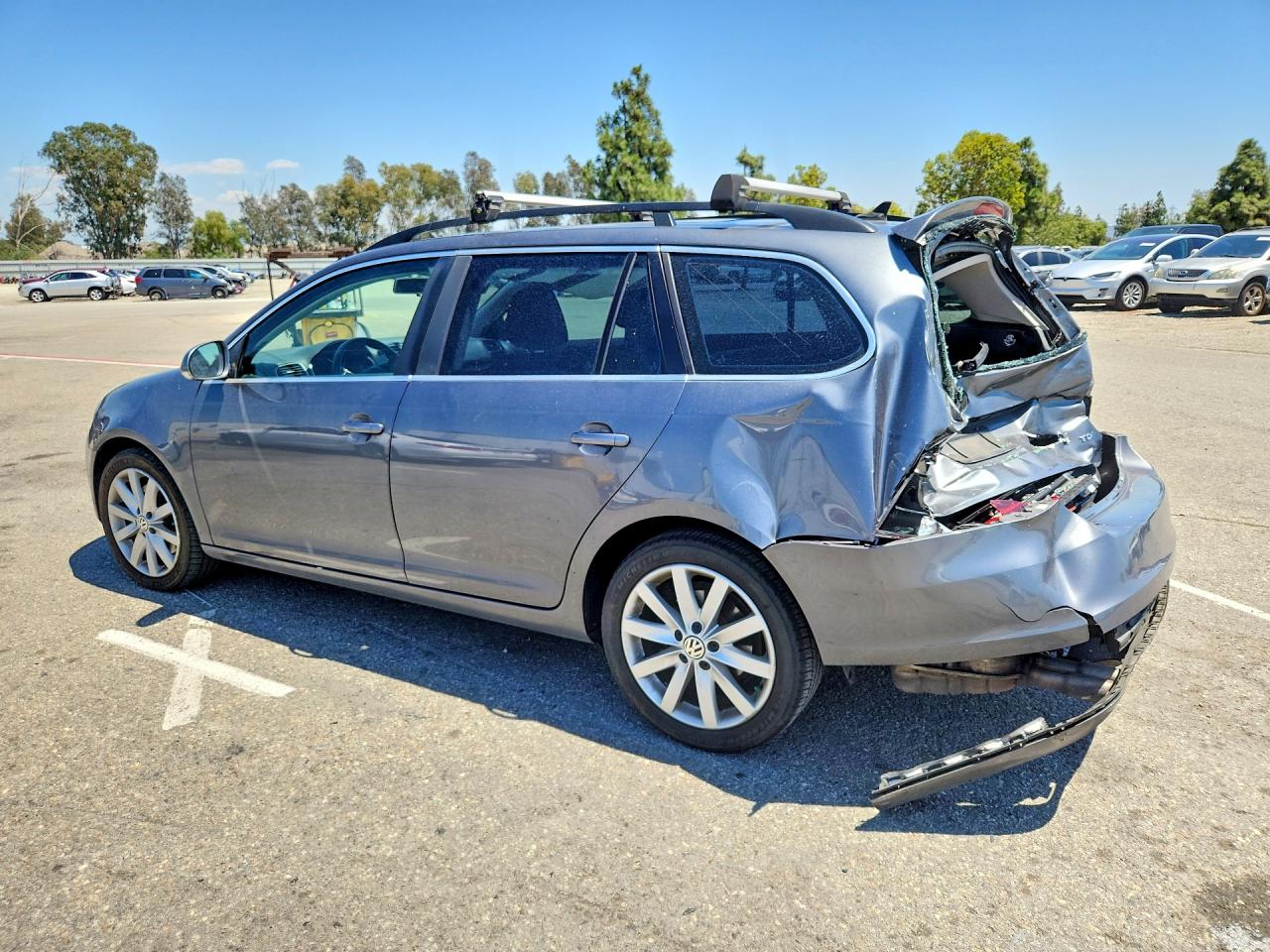 2014 Volkswagen Jetta Tdi Gray vin: 3VWPL7AJ0EM601402
