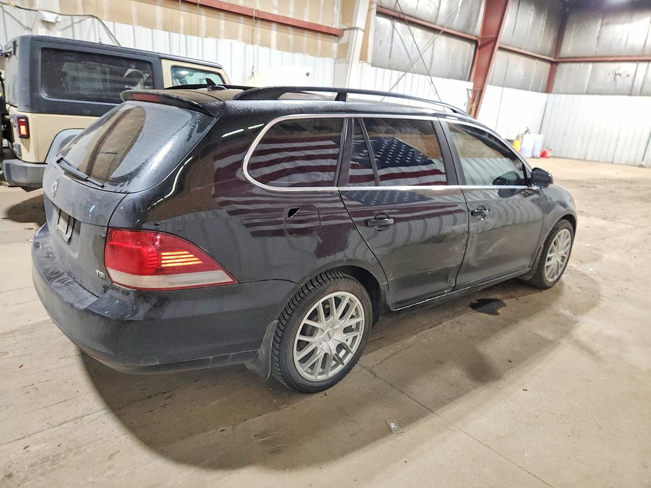 2014 Volkswagen Jetta Tdi Black vin: 3VWPL7AJ0EM607359