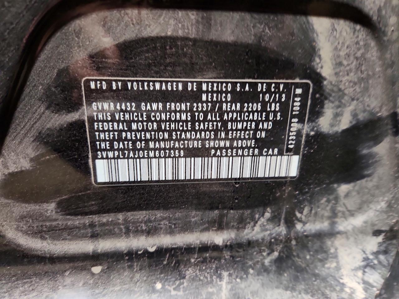 2014 Volkswagen Jetta Tdi Black vin: 3VWPL7AJ0EM607359