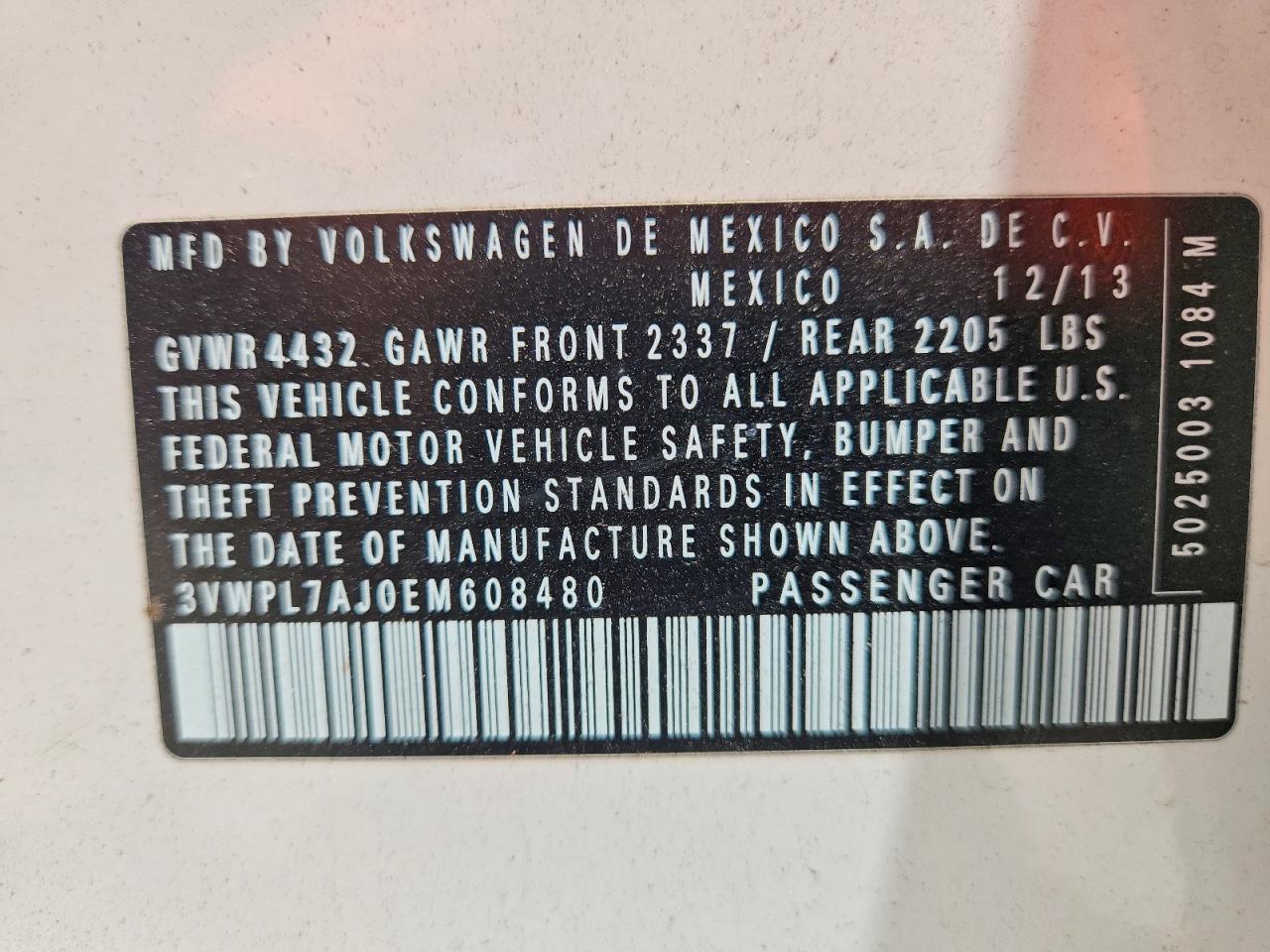 2014 Volkswagen Jetta Tdi White vin: 3VWPL7AJ0EM608480