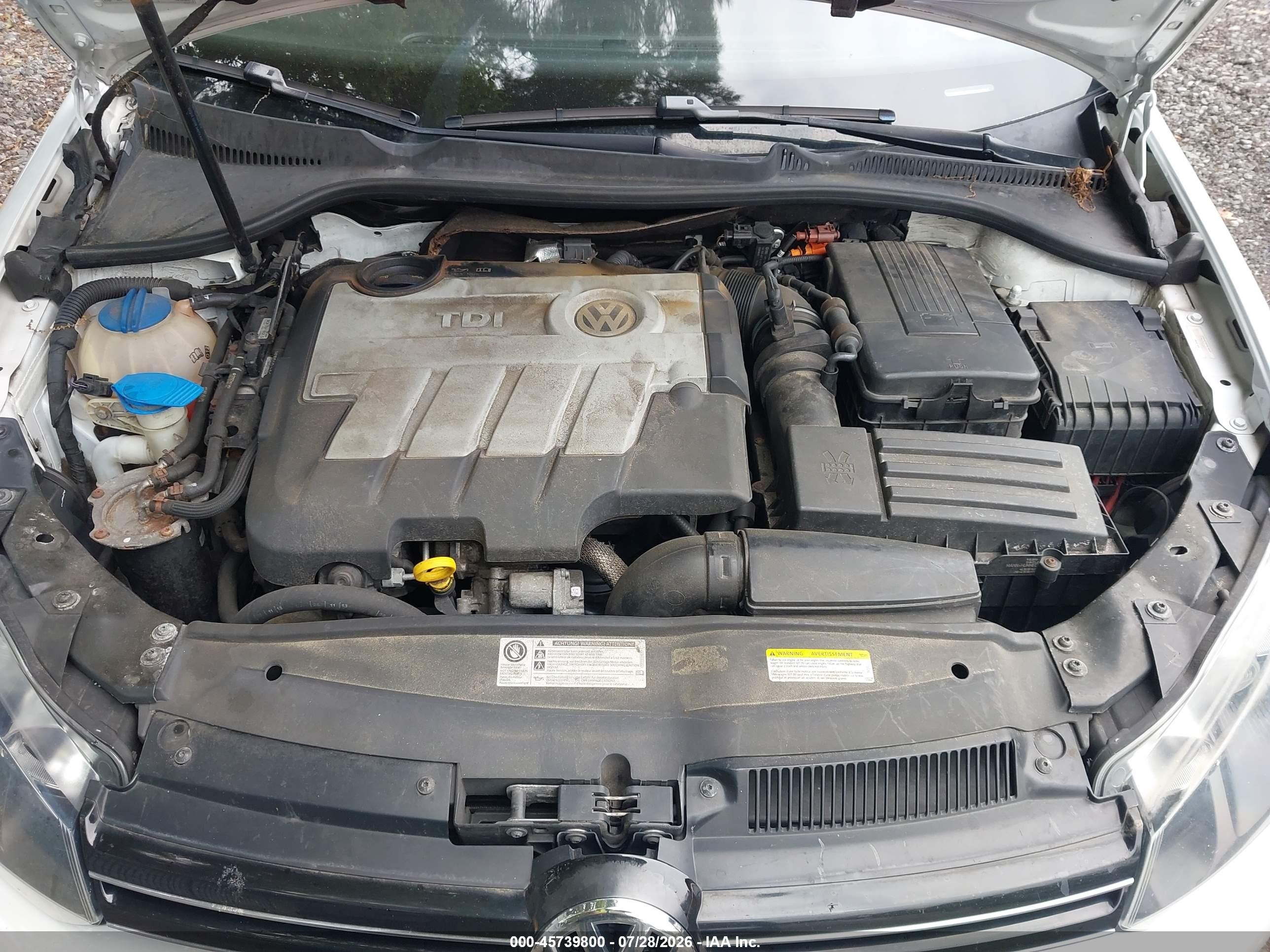 2014 Volkswagen Jetta Sportwagen 2.0l Tdi Белый vin: 3VWPL7AJ0EM612996