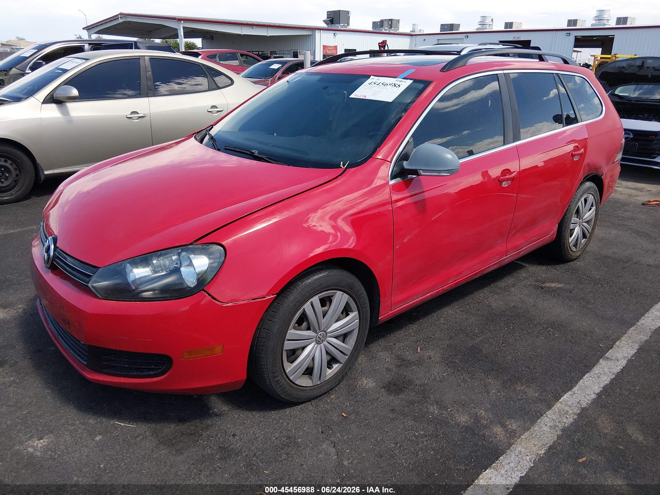 2014 Volkswagen Jetta Sportwagen 2.0l Tdi Red vin: 3VWPL7AJ0EM619480