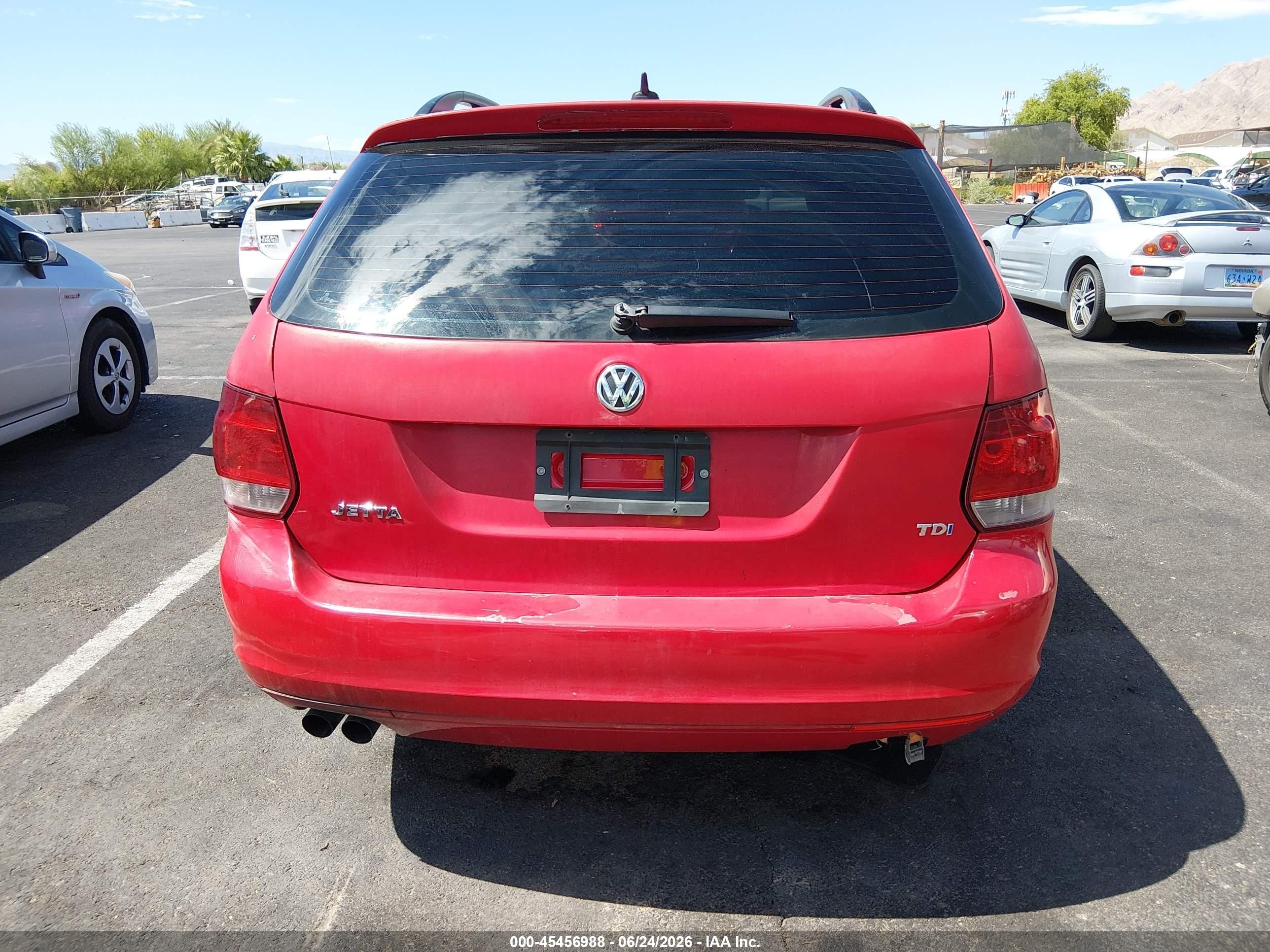 2014 Volkswagen Jetta Sportwagen 2.0l Tdi Red vin: 3VWPL7AJ0EM619480