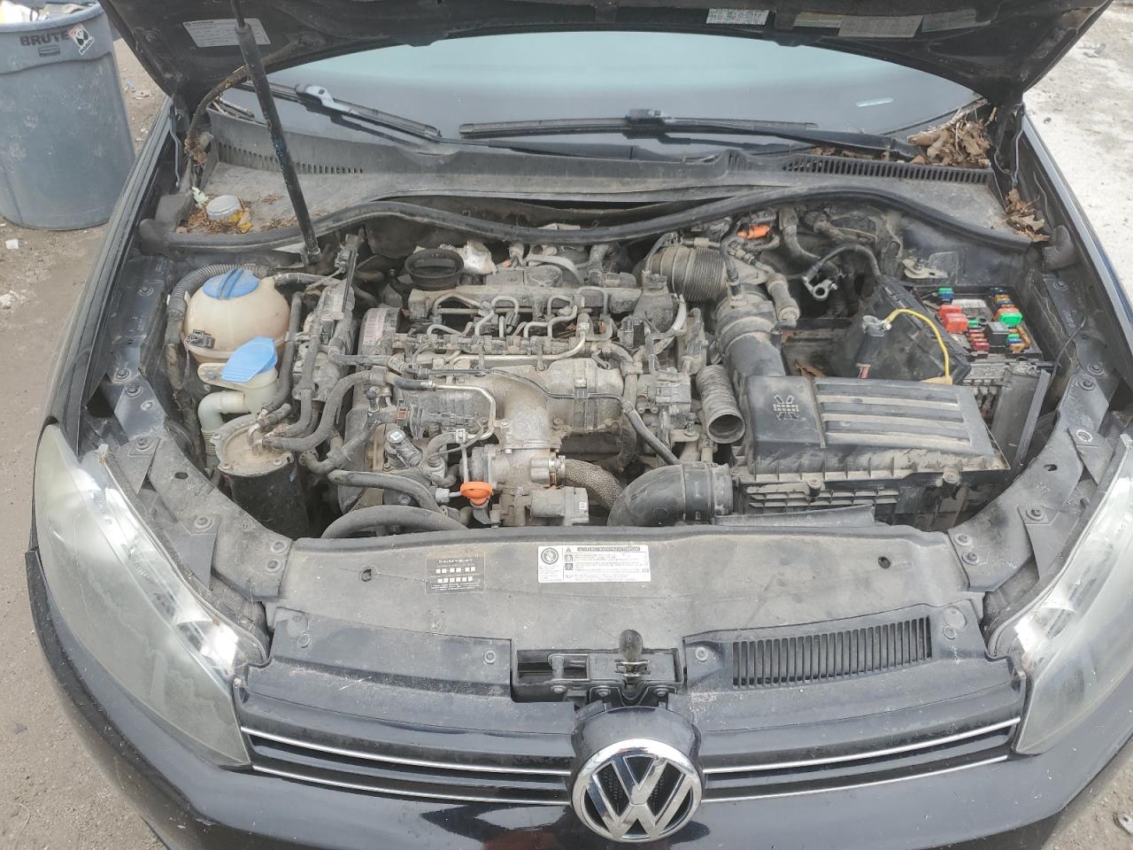 2012 Volkswagen Jetta Tdi Black vin: 3VWPL7AJ1CM673397