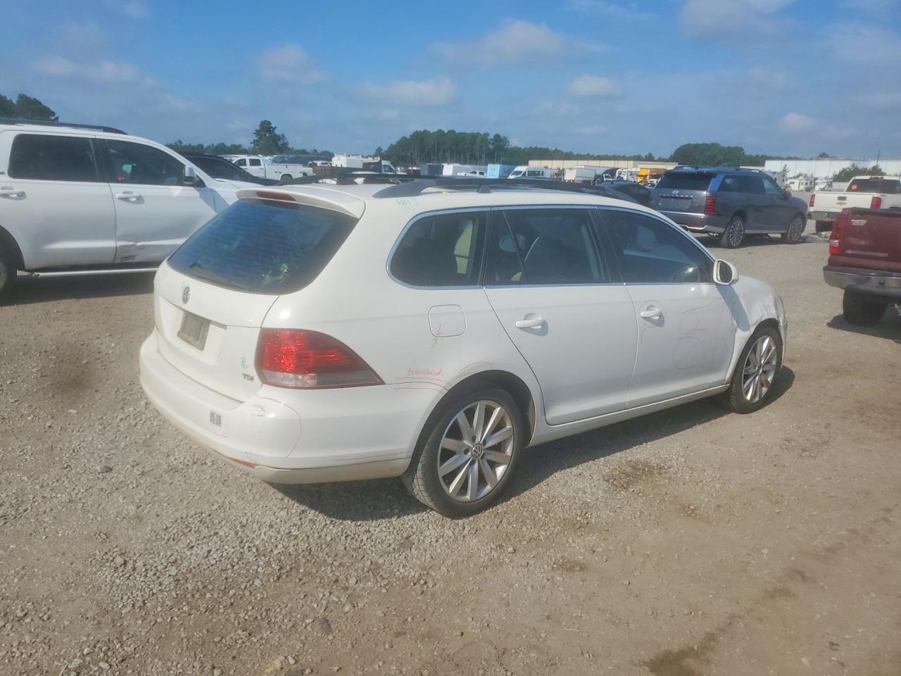 2012 Volkswagen Jetta Tdi White vin: 3VWPL7AJ1CM697148