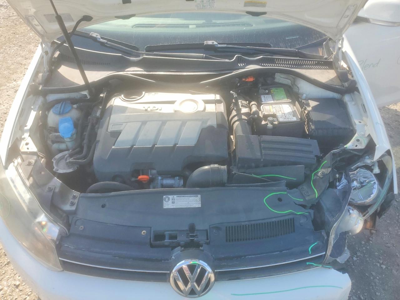 2012 Volkswagen Jetta Tdi White vin: 3VWPL7AJ1CM697148