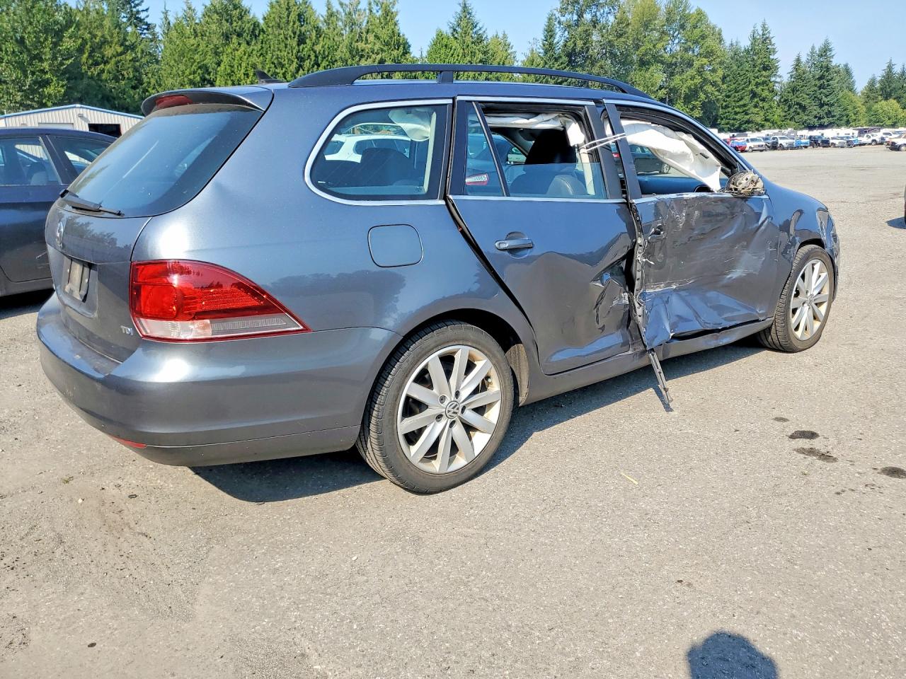 2014 Volkswagen Jetta Tdi Gray vin: 3VWPL7AJ1EM605362