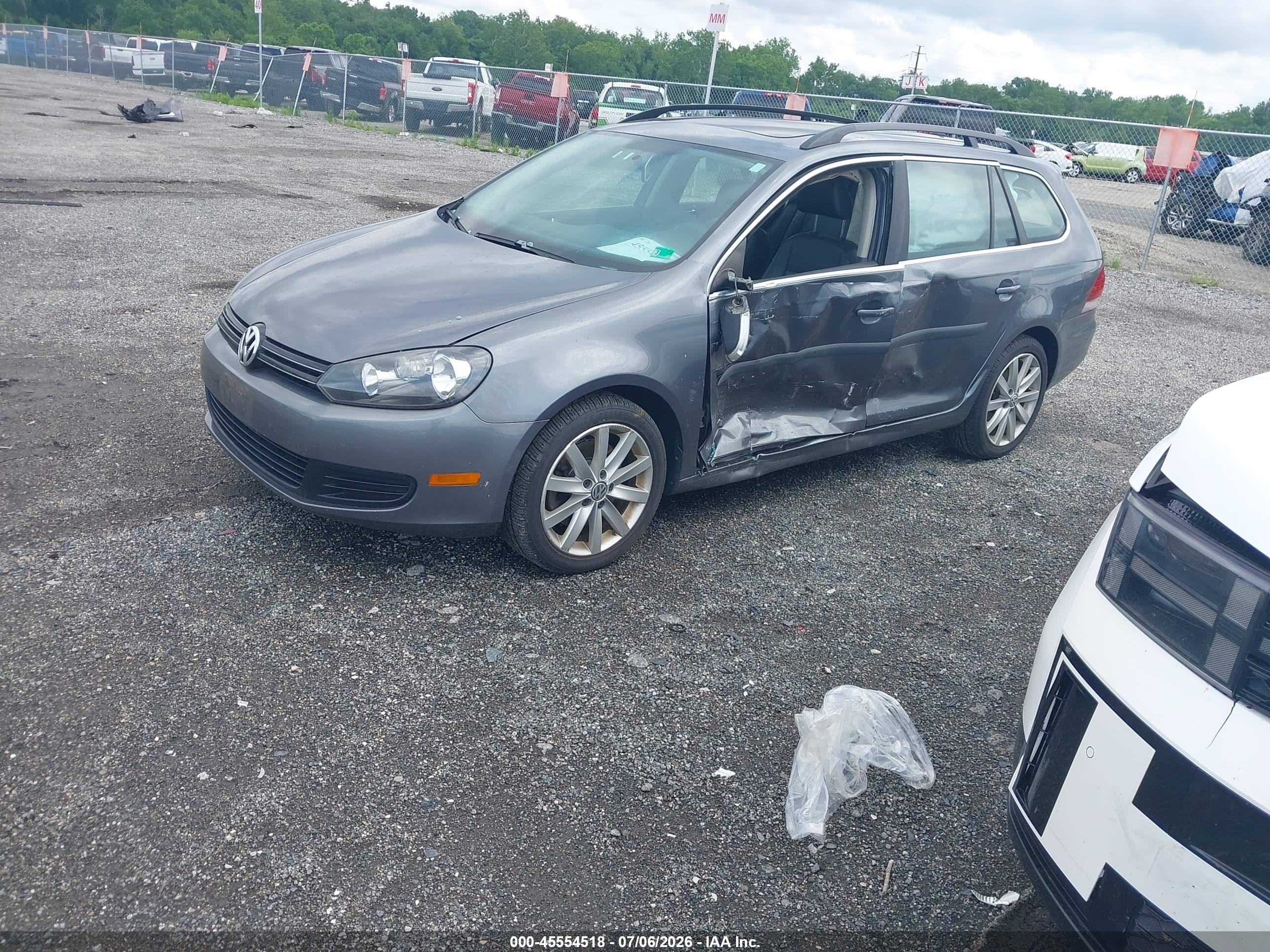 2014 Volkswagen Jetta Sportwagen 2.0l Tdi Gray vin: 3VWPL7AJ1EM613798