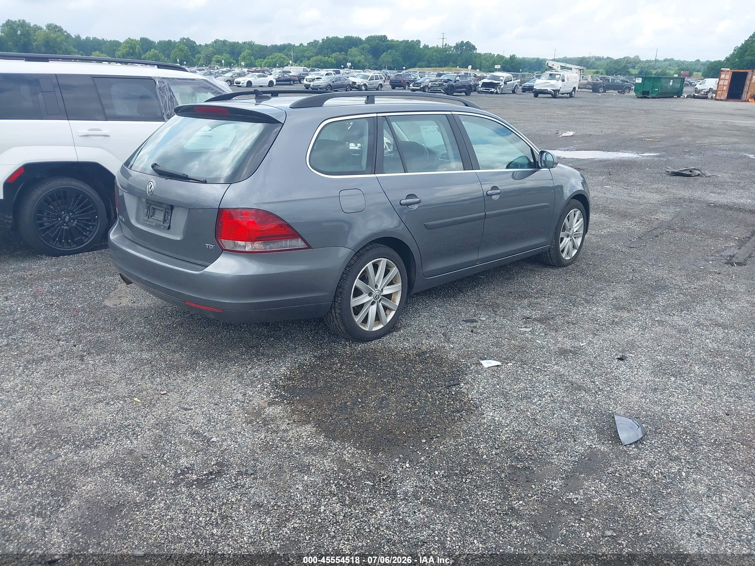 2014 Volkswagen Jetta Sportwagen 2.0l Tdi Gray vin: 3VWPL7AJ1EM613798