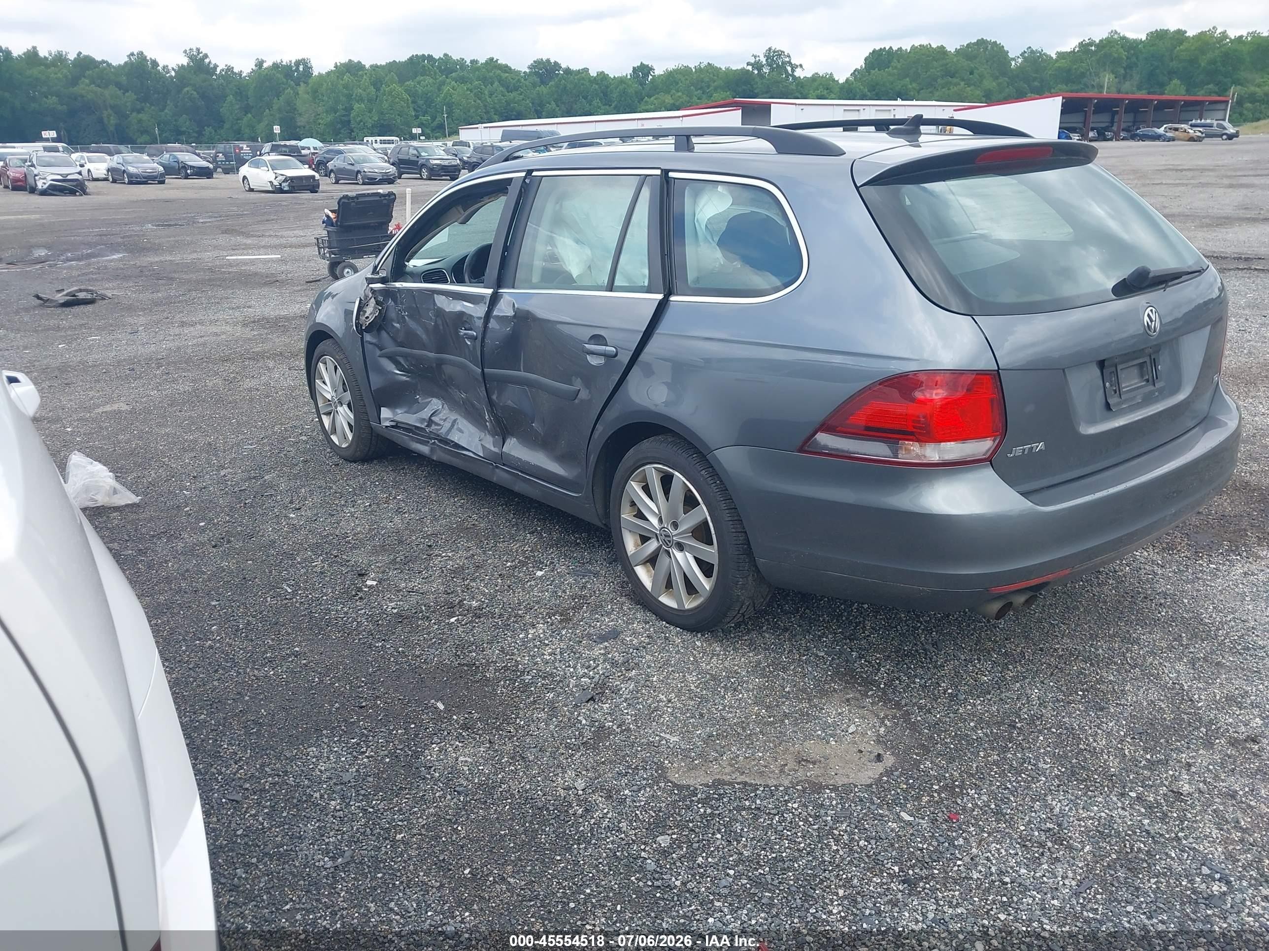 2014 Volkswagen Jetta Sportwagen 2.0l Tdi Gray vin: 3VWPL7AJ1EM613798