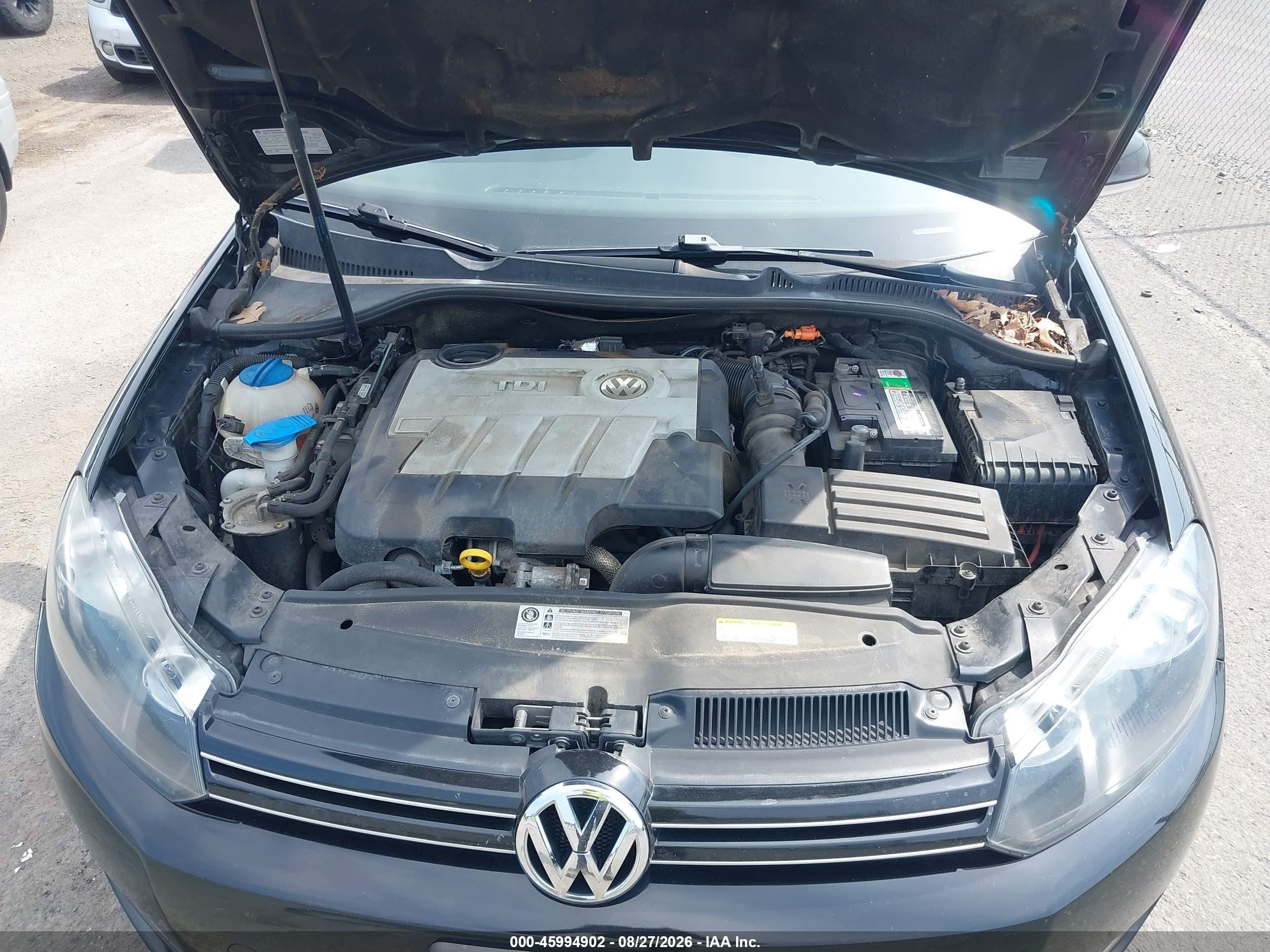2014 Volkswagen Jetta Sportwagen 2.0l Tdi Black vin: 3VWPL7AJ1EM626485