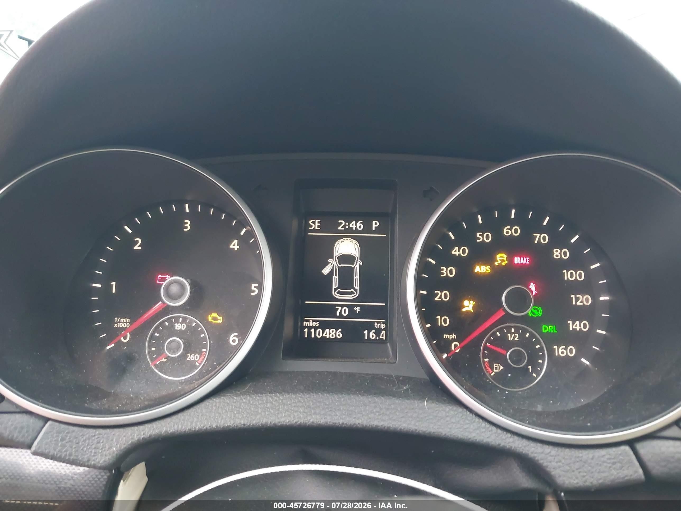 2011 Volkswagen Jetta Sportwagen 2.0l Tdi Black vin: 3VWPL7AJ2BM644182