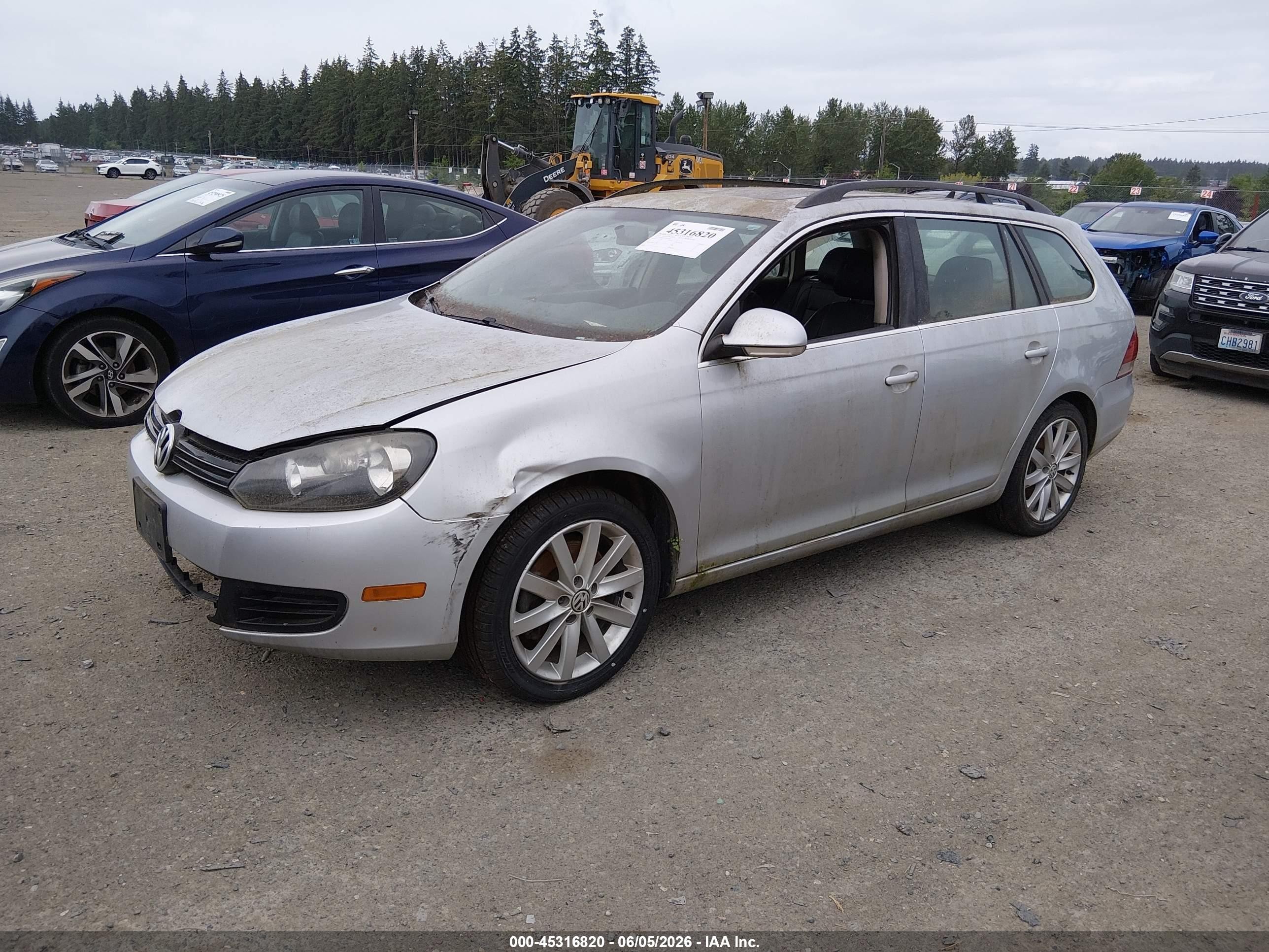 2013 Volkswagen Jetta Sportwagen 2.0l Tdi Silver vin: 3VWPL7AJ2DM667691