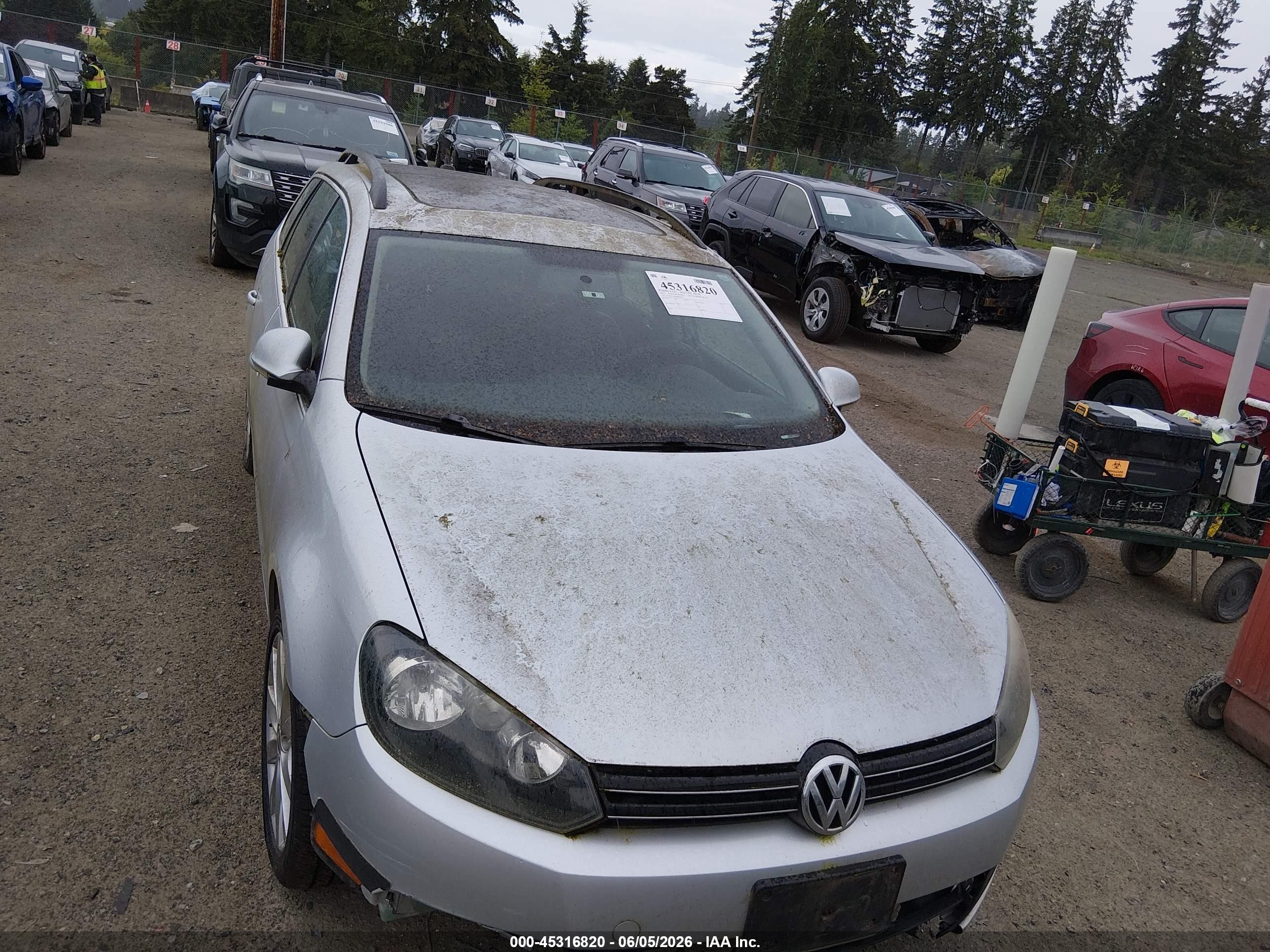 2013 Volkswagen Jetta Sportwagen 2.0l Tdi Silver vin: 3VWPL7AJ2DM667691