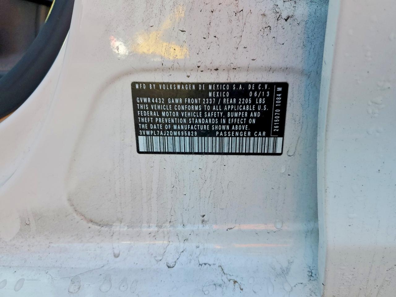 2013 Volkswagen Jetta Tdi White vin: 3VWPL7AJ2DM695829