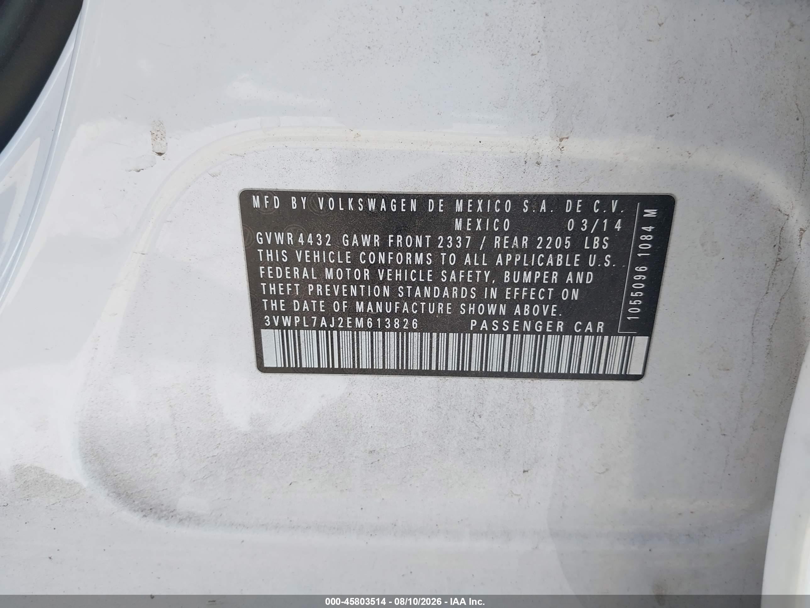 2014 Volkswagen Jetta Sportwagen 2.0l Tdi White vin: 3VWPL7AJ2EM613826