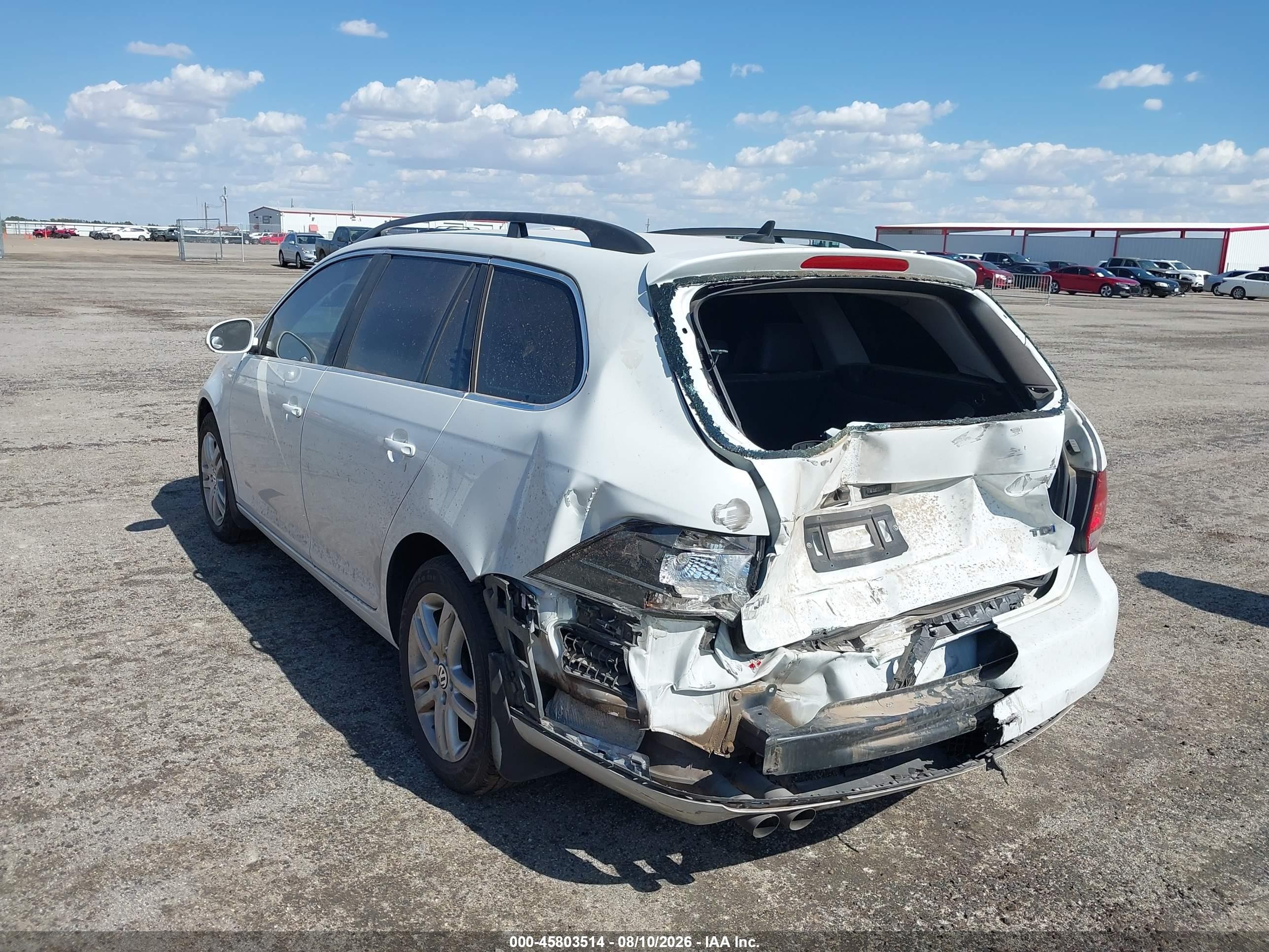 2014 Volkswagen Jetta Sportwagen 2.0l Tdi White vin: 3VWPL7AJ2EM613826