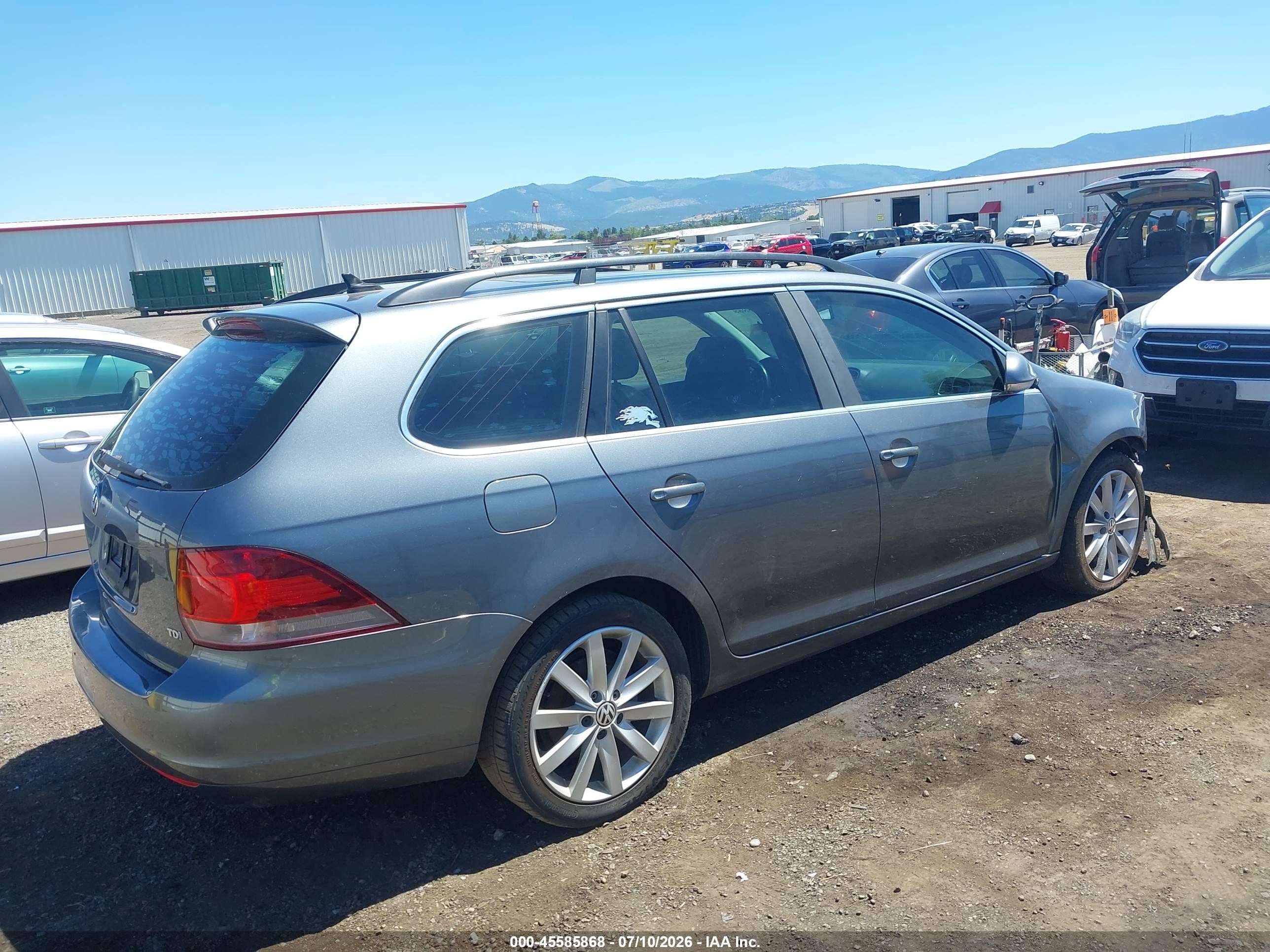 2014 Volkswagen Jetta Sportwagen 2.0l Tdi Gray vin: 3VWPL7AJ2EM616791