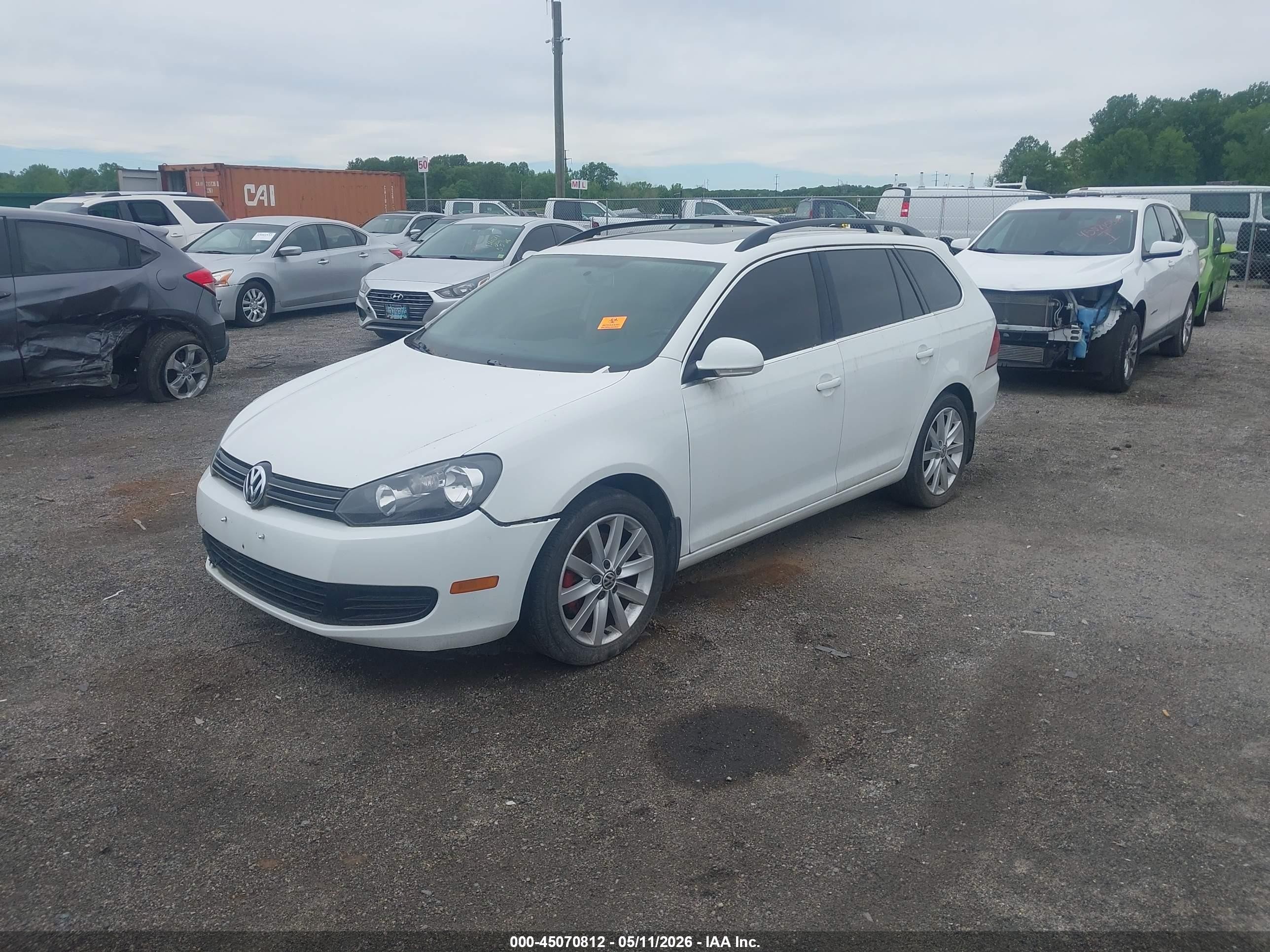 2014 Volkswagen Jetta Sportwagen 2.0l Tdi White vin: 3VWPL7AJ2EM619058