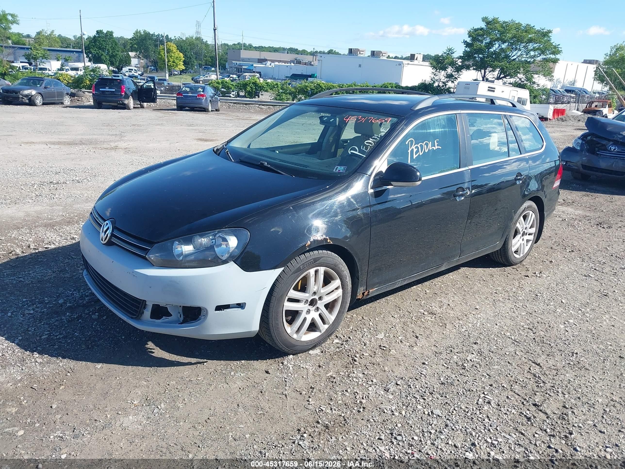 2011 Volkswagen Jetta Sportwagen 2.0l Tdi Black vin: 3VWPL7AJ3BM614012