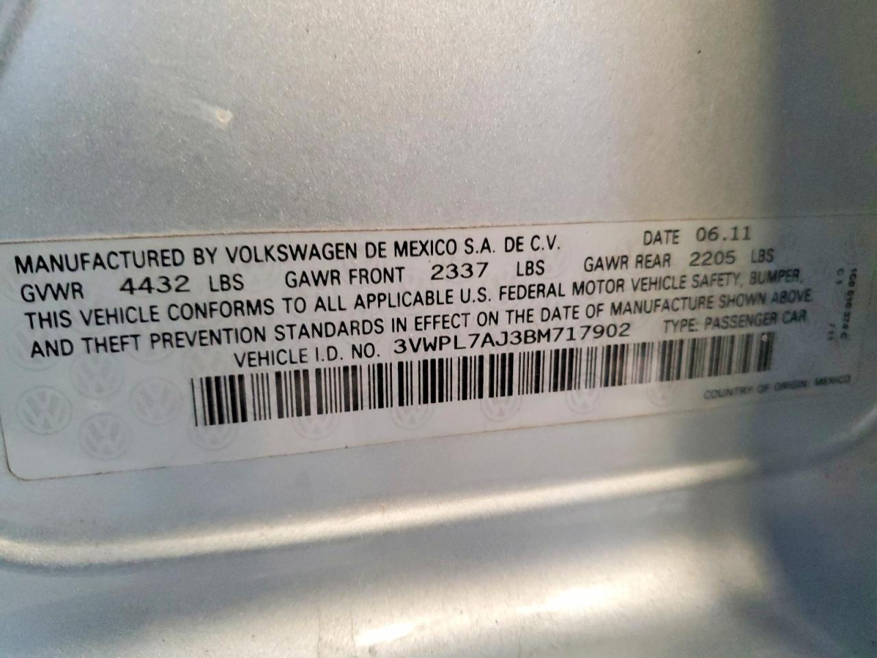 2011 Volkswagen Jetta Tdi Серебряный vin: 3VWPL7AJ3BM717902