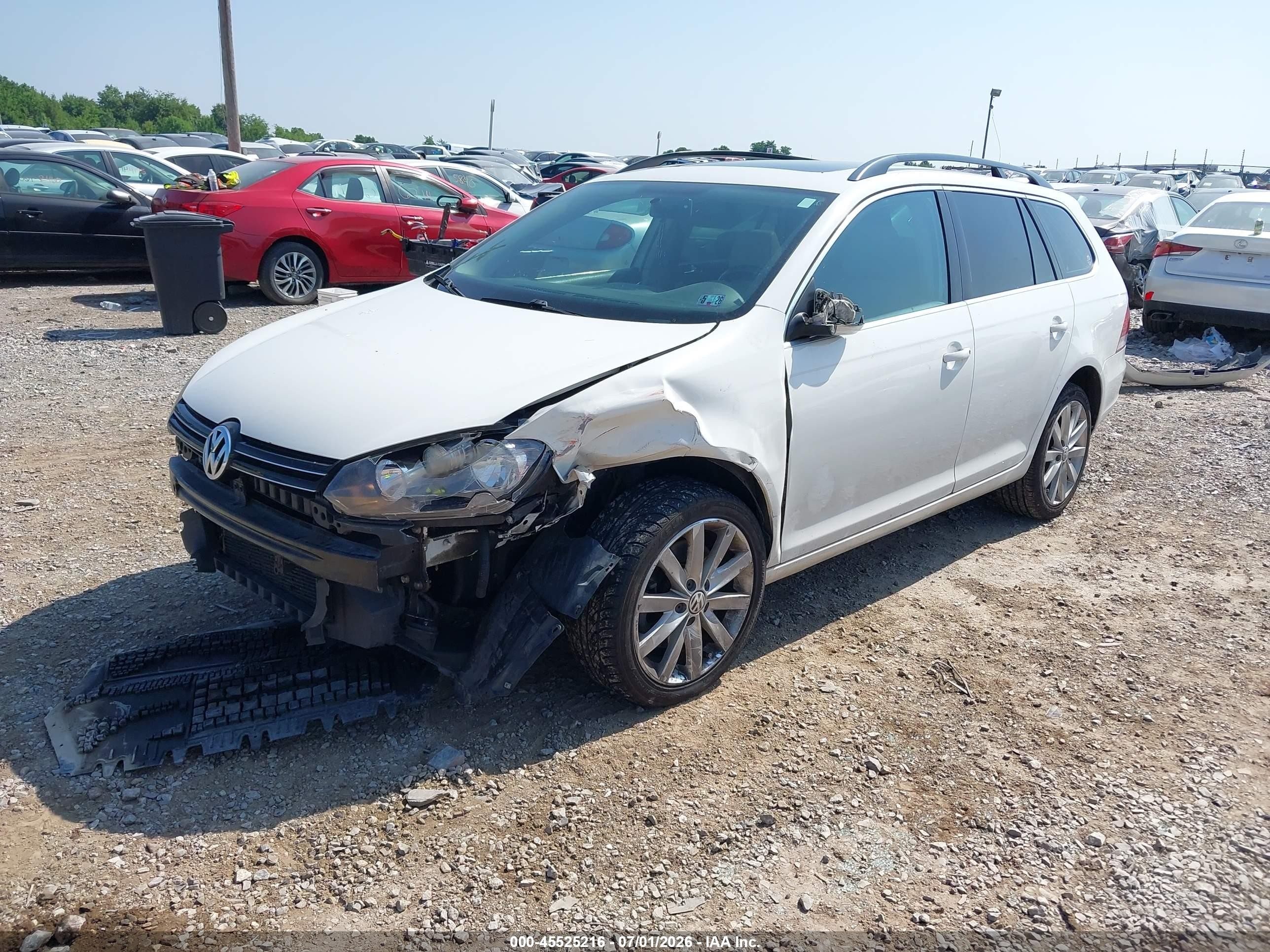 2011 Volkswagen Jetta Sportwagen 2.0l Tdi Белый vin: 3VWPL7AJ3BM722114