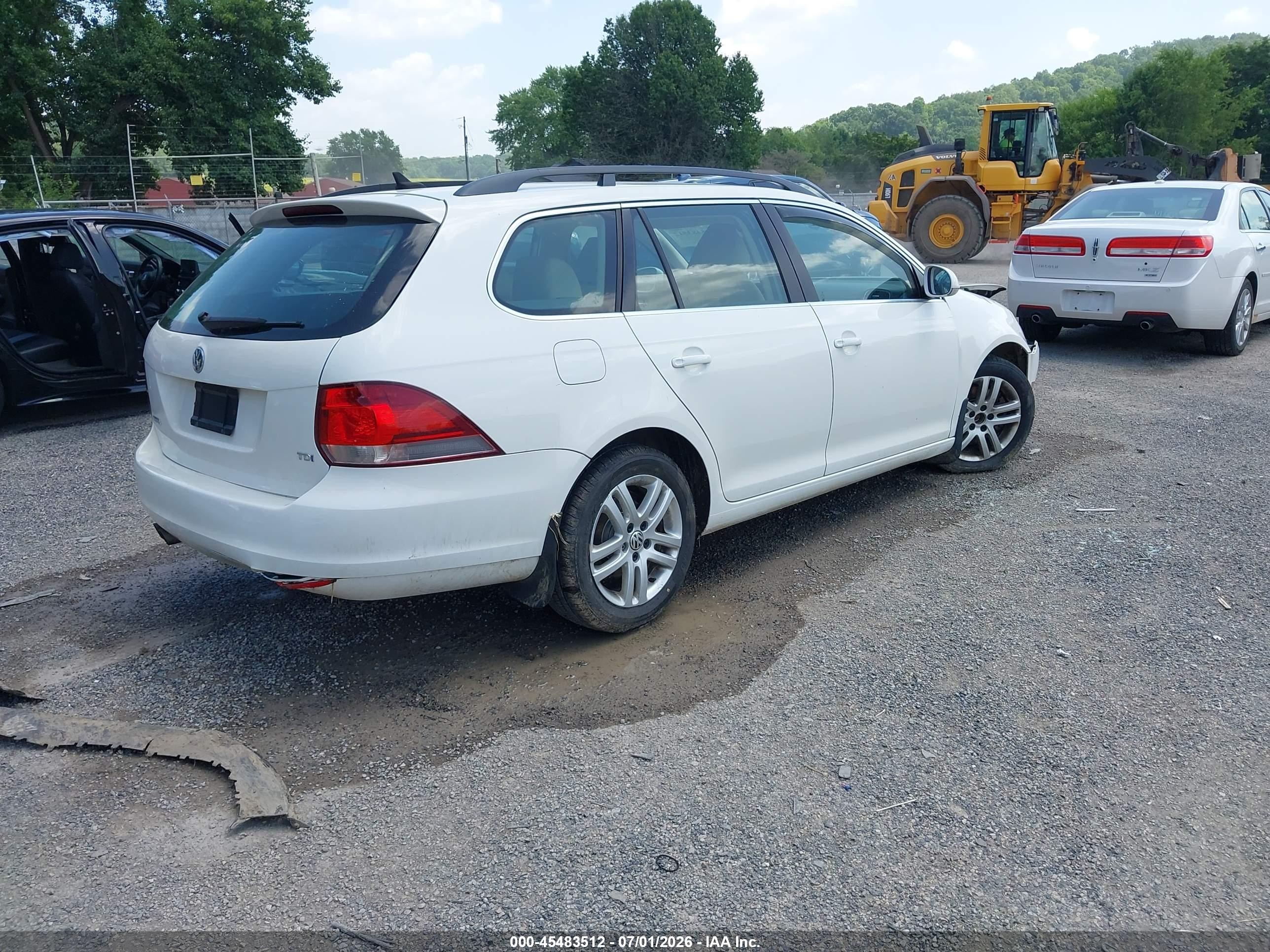 2012 Volkswagen Jetta Sportwagen 2.0l Tdi Белый vin: 3VWPL7AJ3CM668265