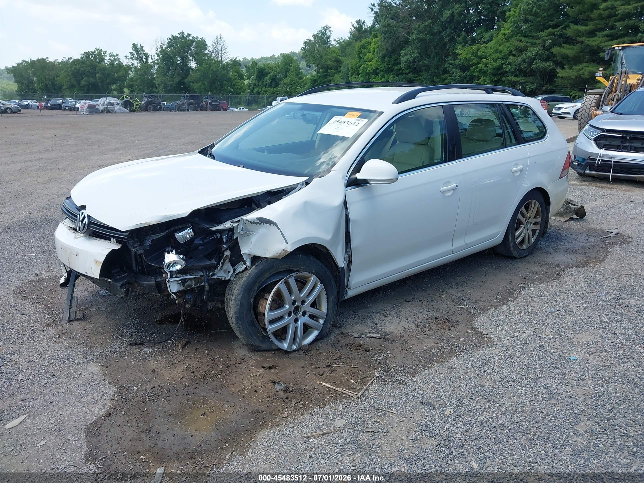 2012 Volkswagen Jetta Sportwagen 2.0l Tdi Белый vin: 3VWPL7AJ3CM668265