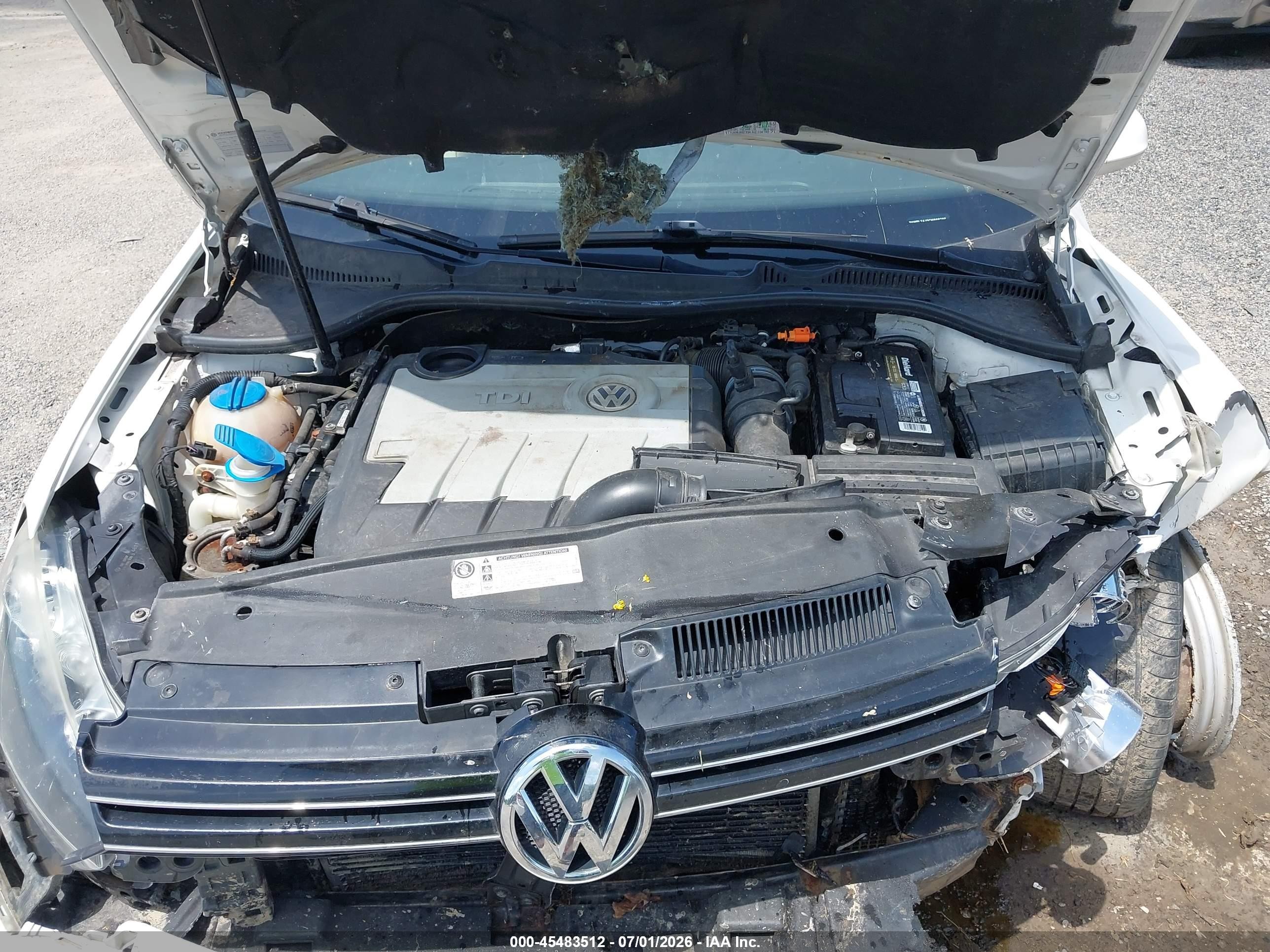 2012 Volkswagen Jetta Sportwagen 2.0l Tdi Белый vin: 3VWPL7AJ3CM668265