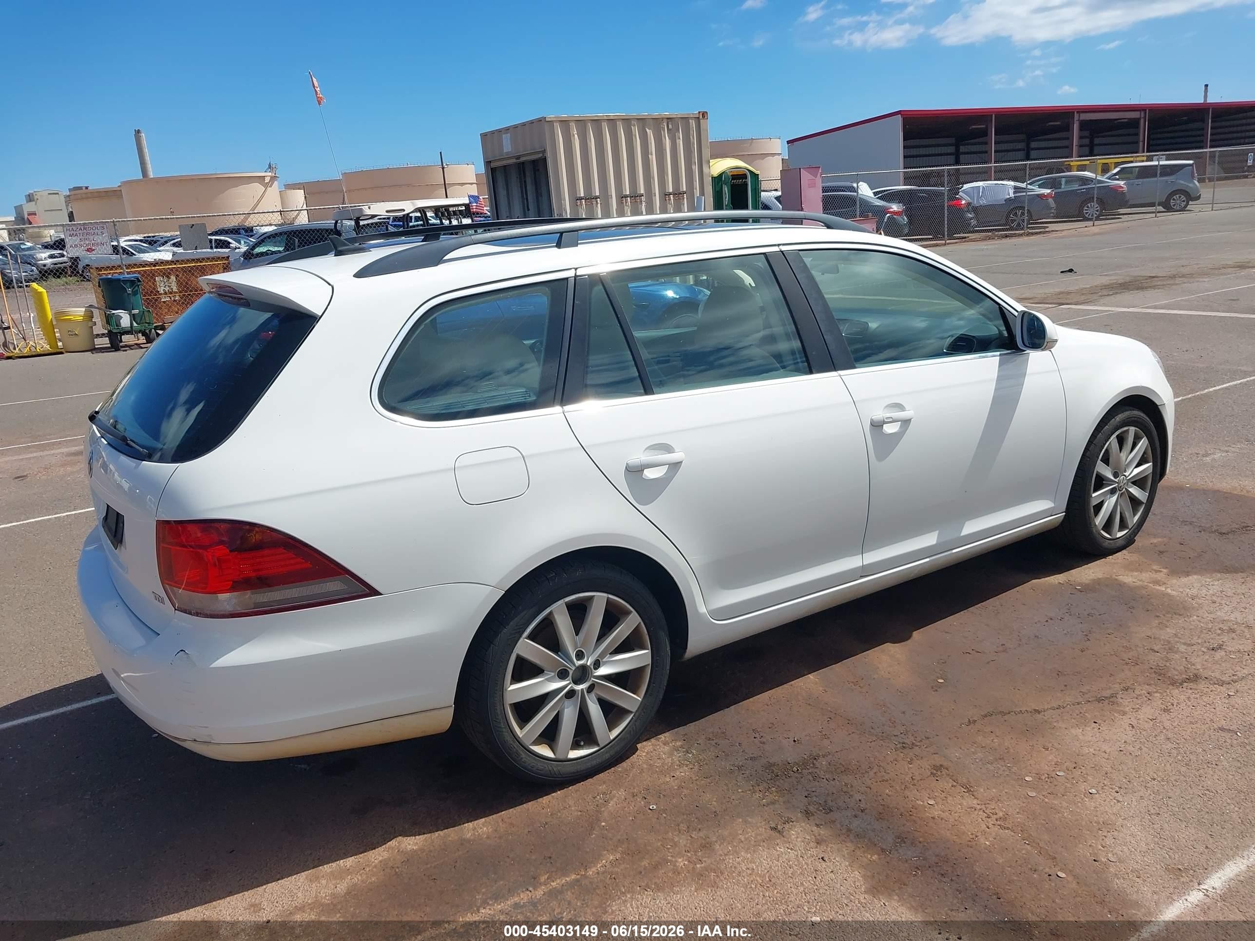 2013 Volkswagen Jetta Sportwagen 2.0l Tdi White vin: 3VWPL7AJ3DM609041