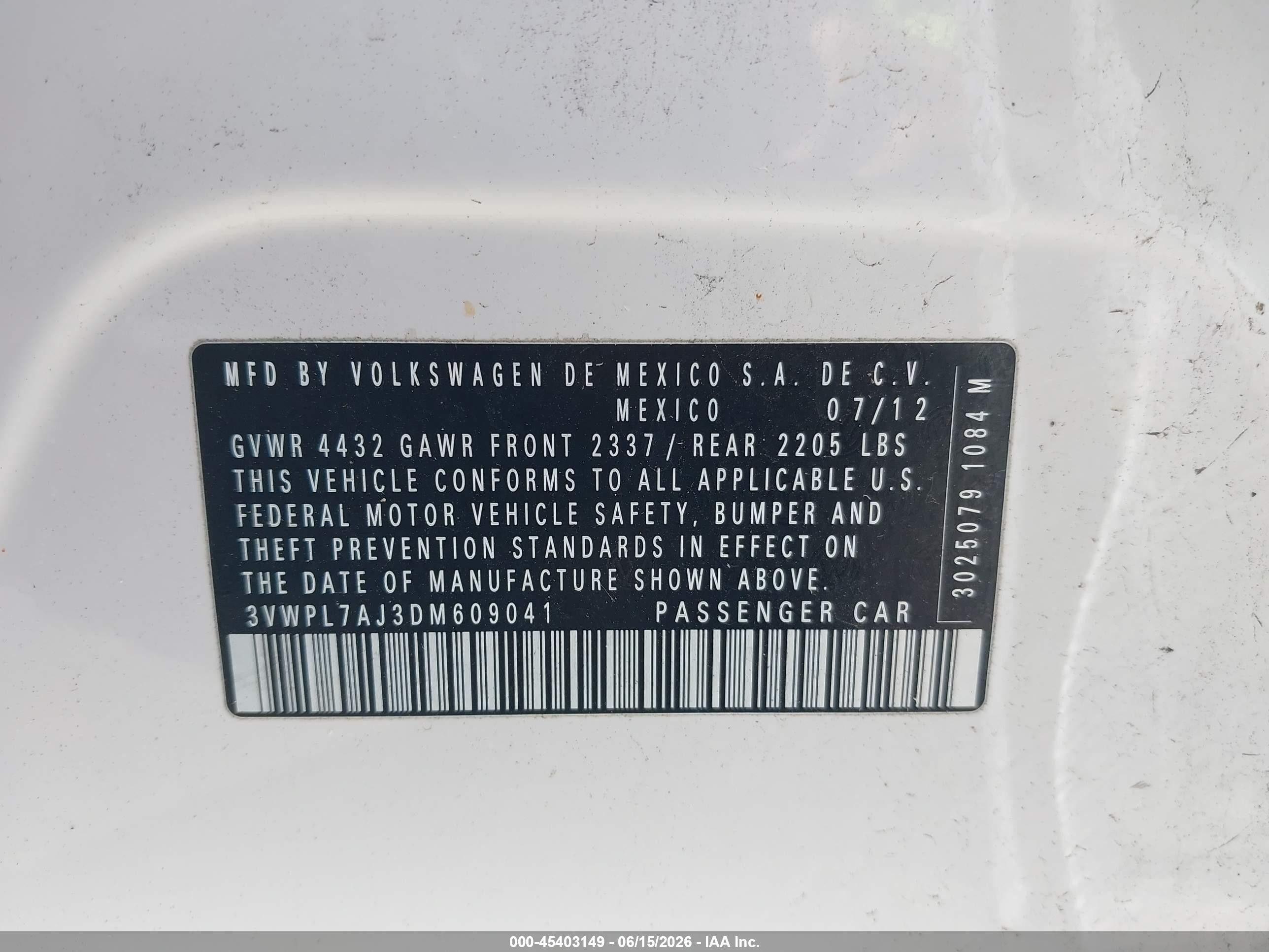 2013 Volkswagen Jetta Sportwagen 2.0l Tdi White vin: 3VWPL7AJ3DM609041