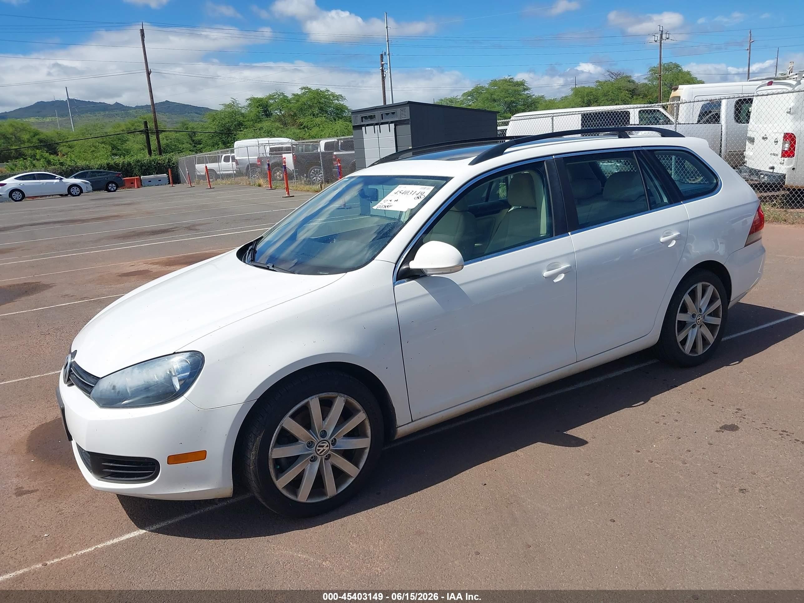 2013 Volkswagen Jetta Sportwagen 2.0l Tdi White vin: 3VWPL7AJ3DM609041