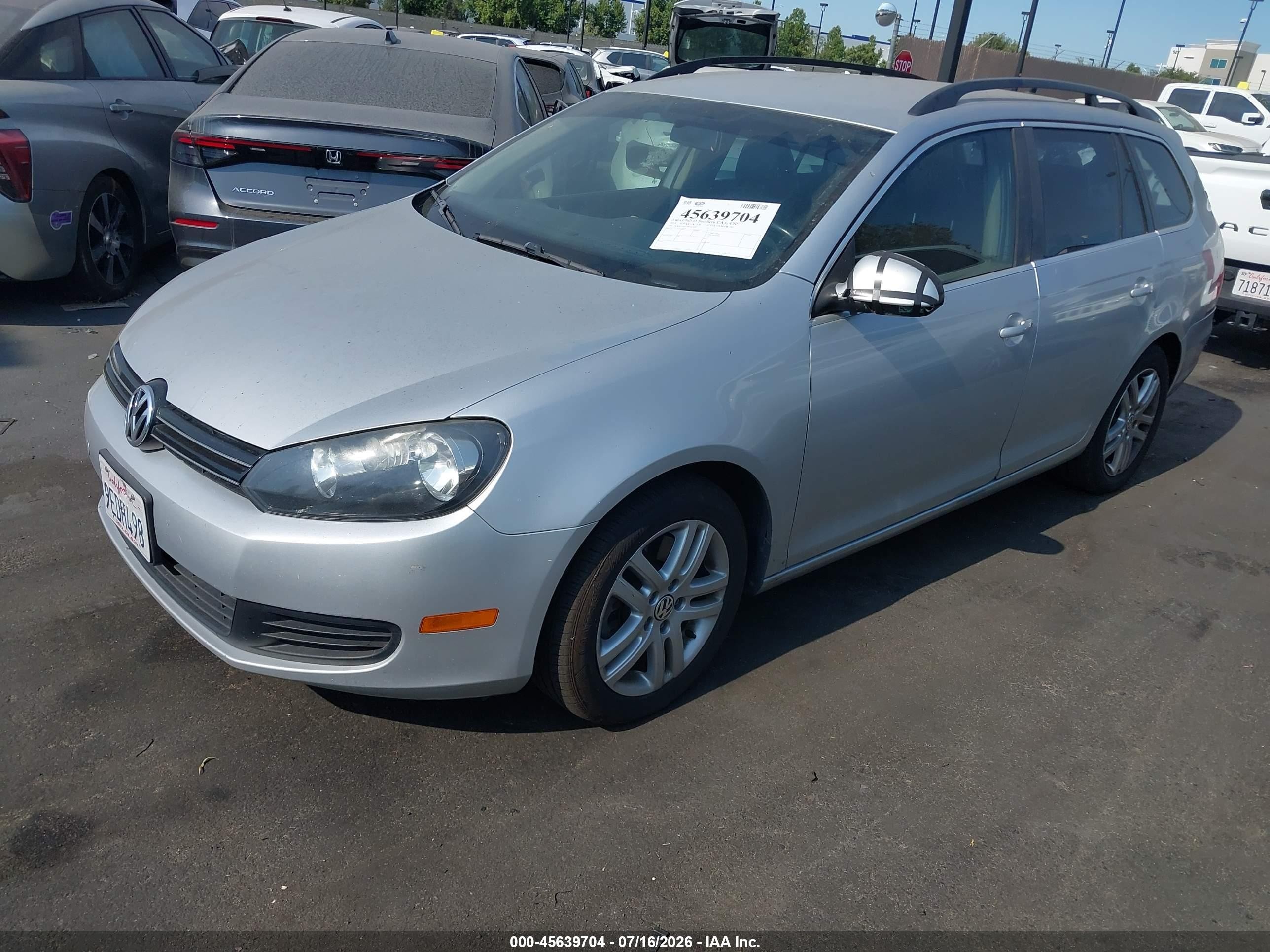 2014 Volkswagen Jetta Sportwagen 2.0l Tdi Silver vin: 3VWPL7AJ3EM619702