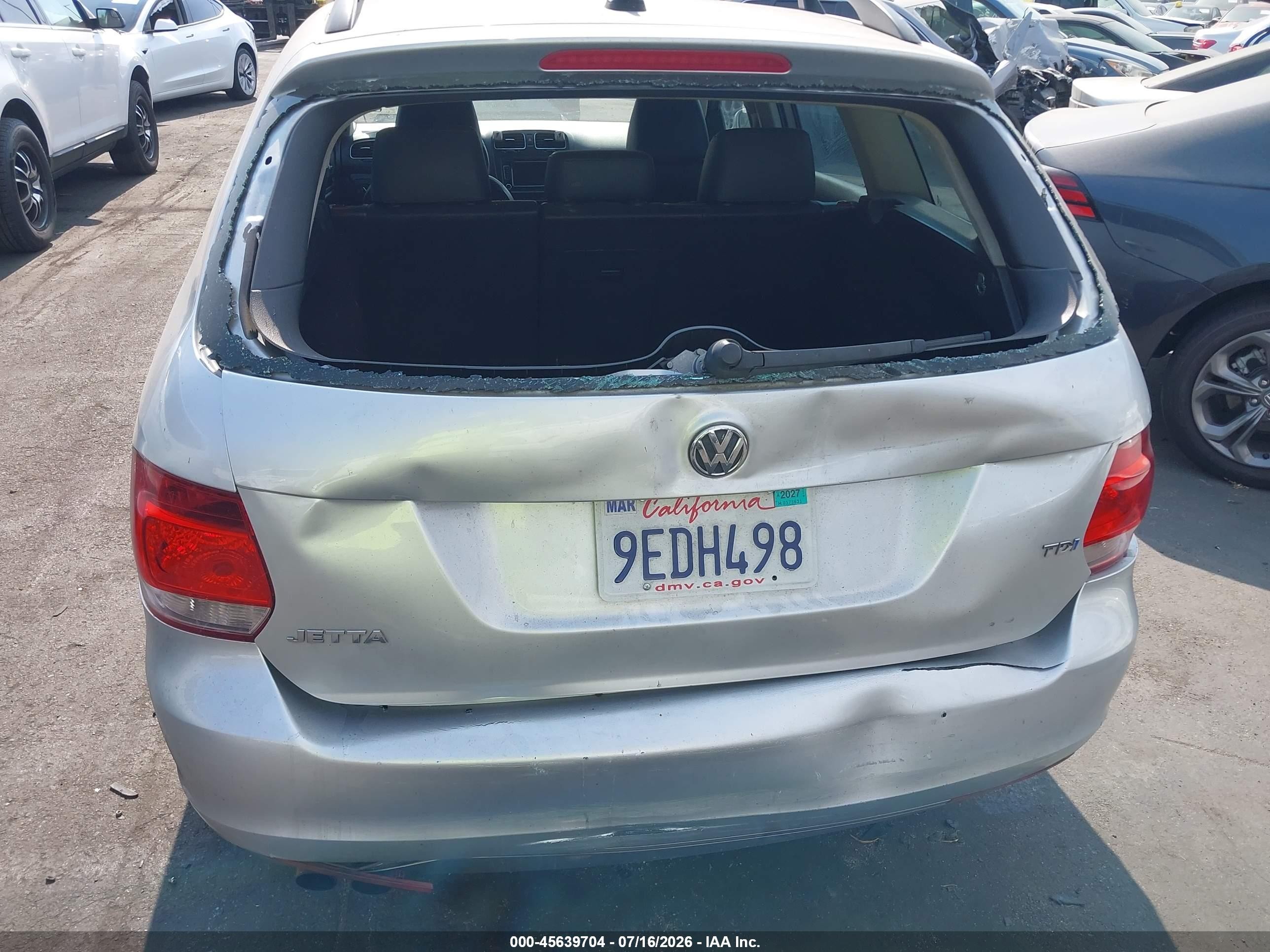 2014 Volkswagen Jetta Sportwagen 2.0l Tdi Silver vin: 3VWPL7AJ3EM619702