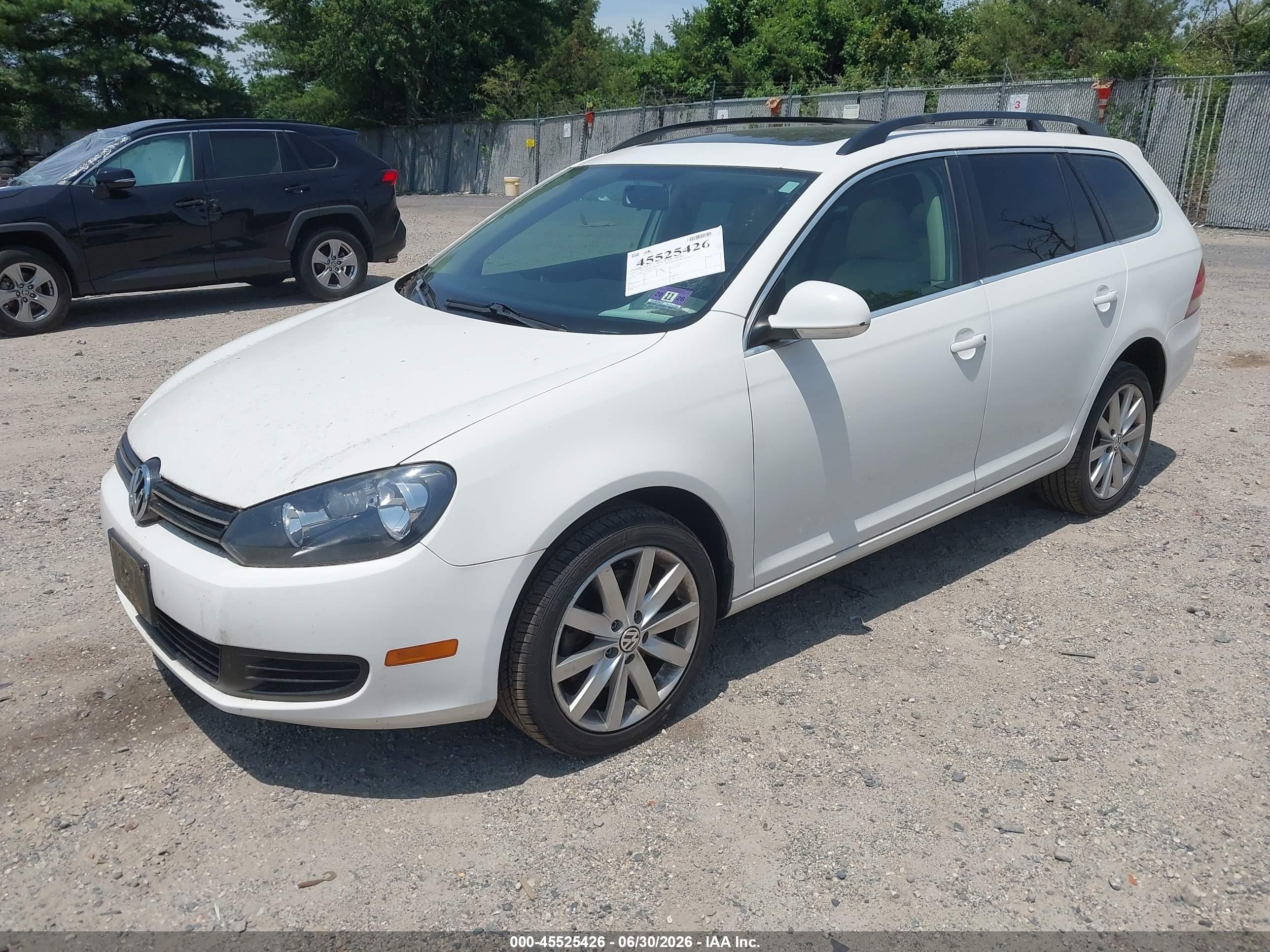 2012 Volkswagen Jetta Sportwagen 2.0l Tdi White vin: 3VWPL7AJ4CM655363