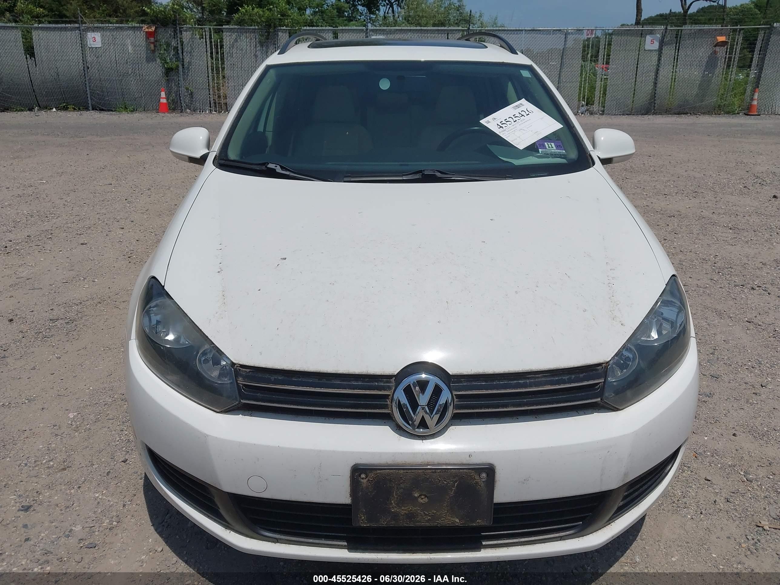 2012 Volkswagen Jetta Sportwagen 2.0l Tdi White vin: 3VWPL7AJ4CM655363