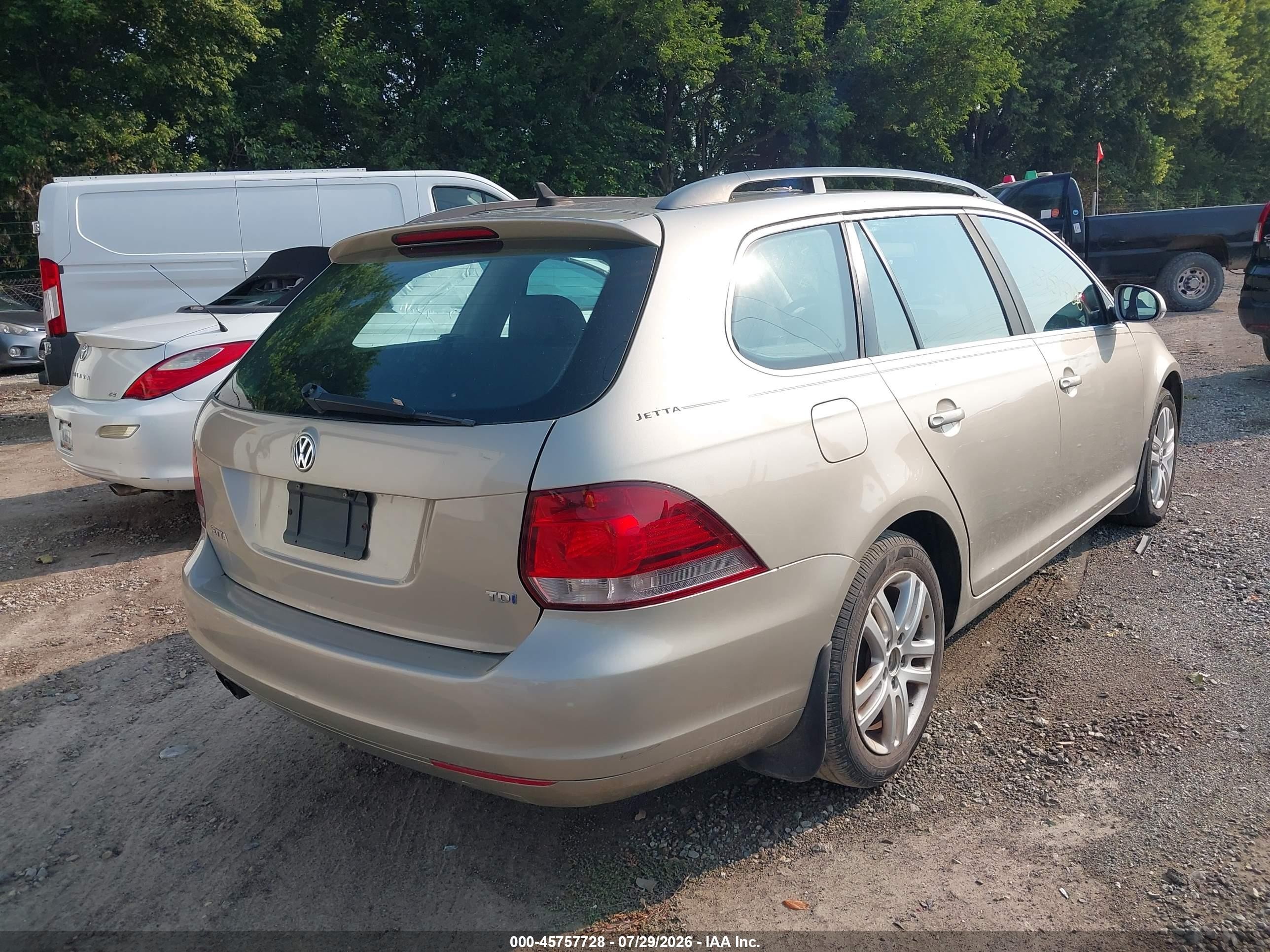 2012 Volkswagen Jetta Sportwagen 2.0l Tdi Champagne vin: 3VWPL7AJ4CM695572