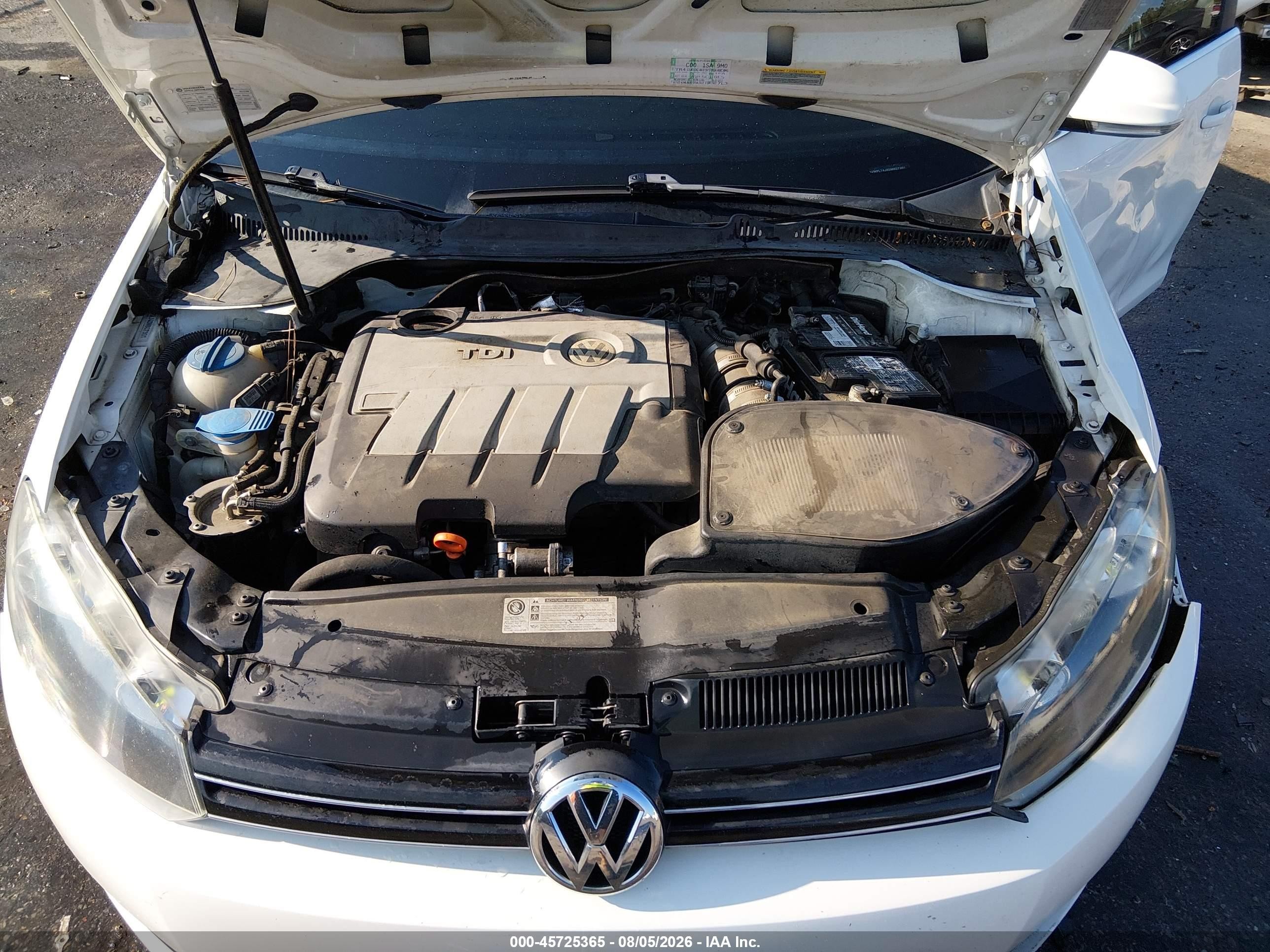 2013 Volkswagen Jetta Sportwagen 2.0l Tdi Белый vin: 3VWPL7AJ4DM607301