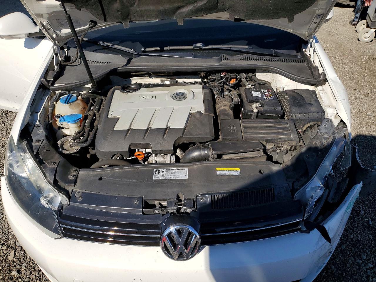 2013 Volkswagen Jetta Tdi White vin: 3VWPL7AJ4DM692172