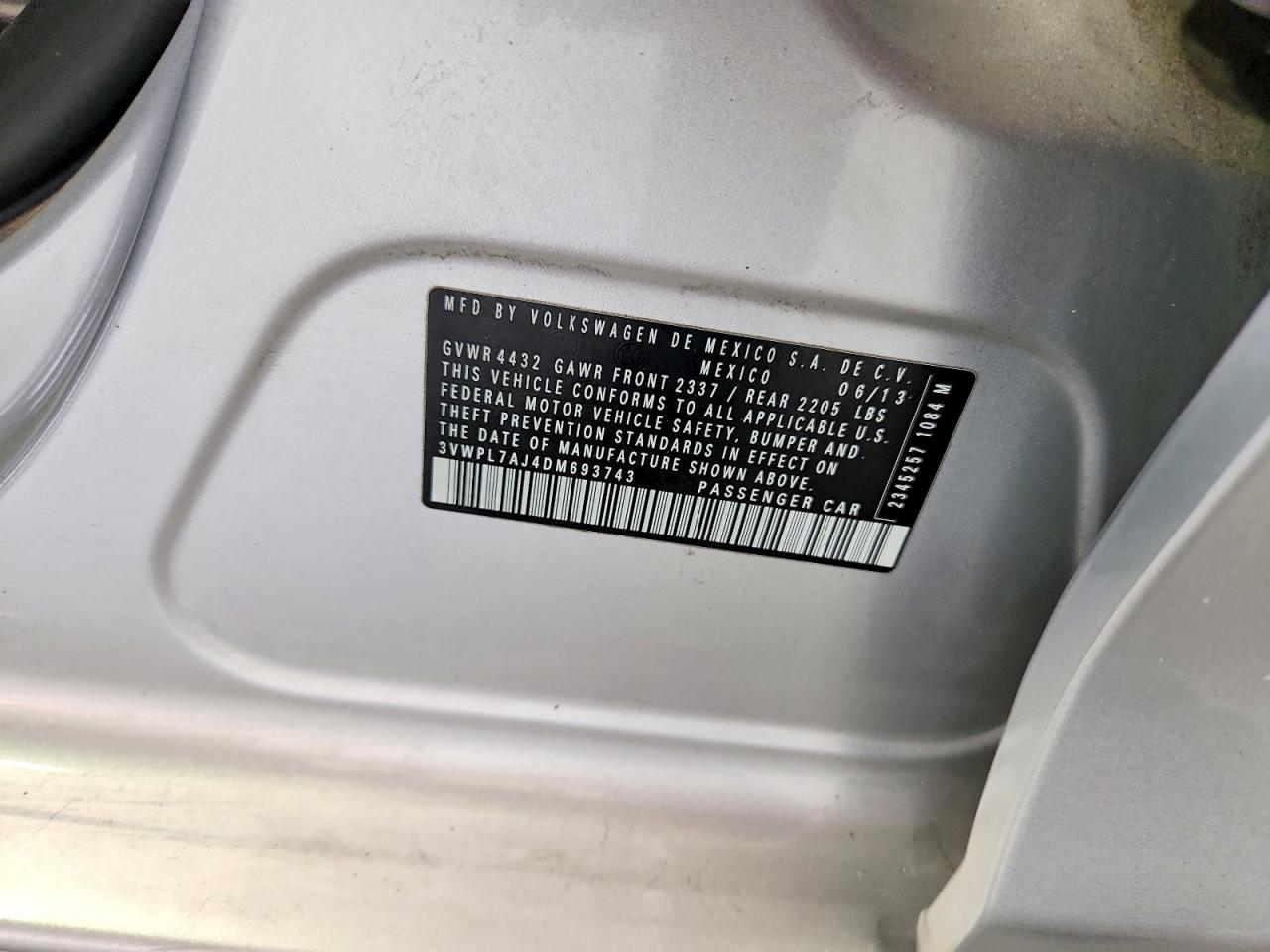 2013 Volkswagen Jetta Tdi Silver vin: 3VWPL7AJ4DM693743