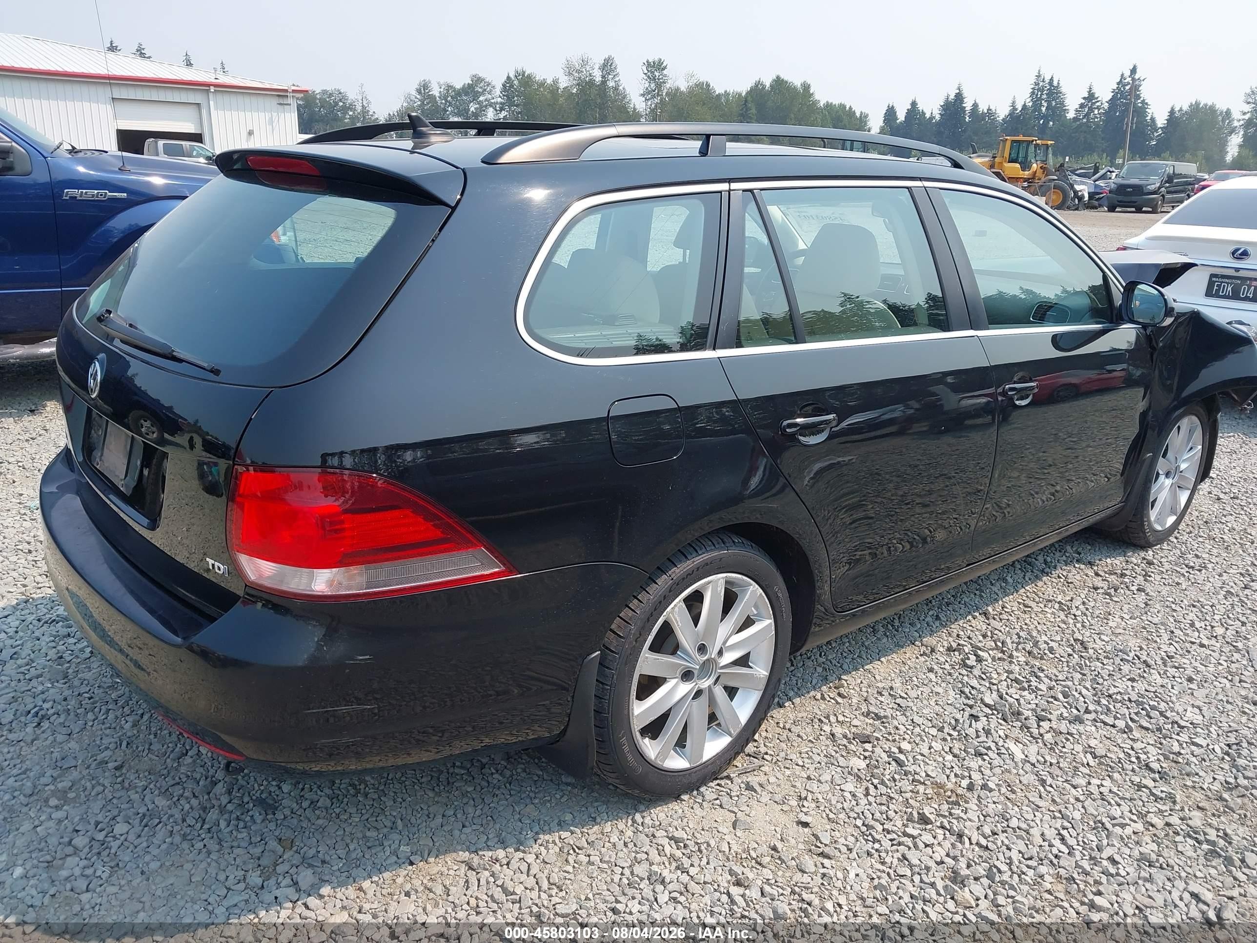 2013 Volkswagen Jetta Sportwagen 2.0l Tdi Black vin: 3VWPL7AJ4DM696254