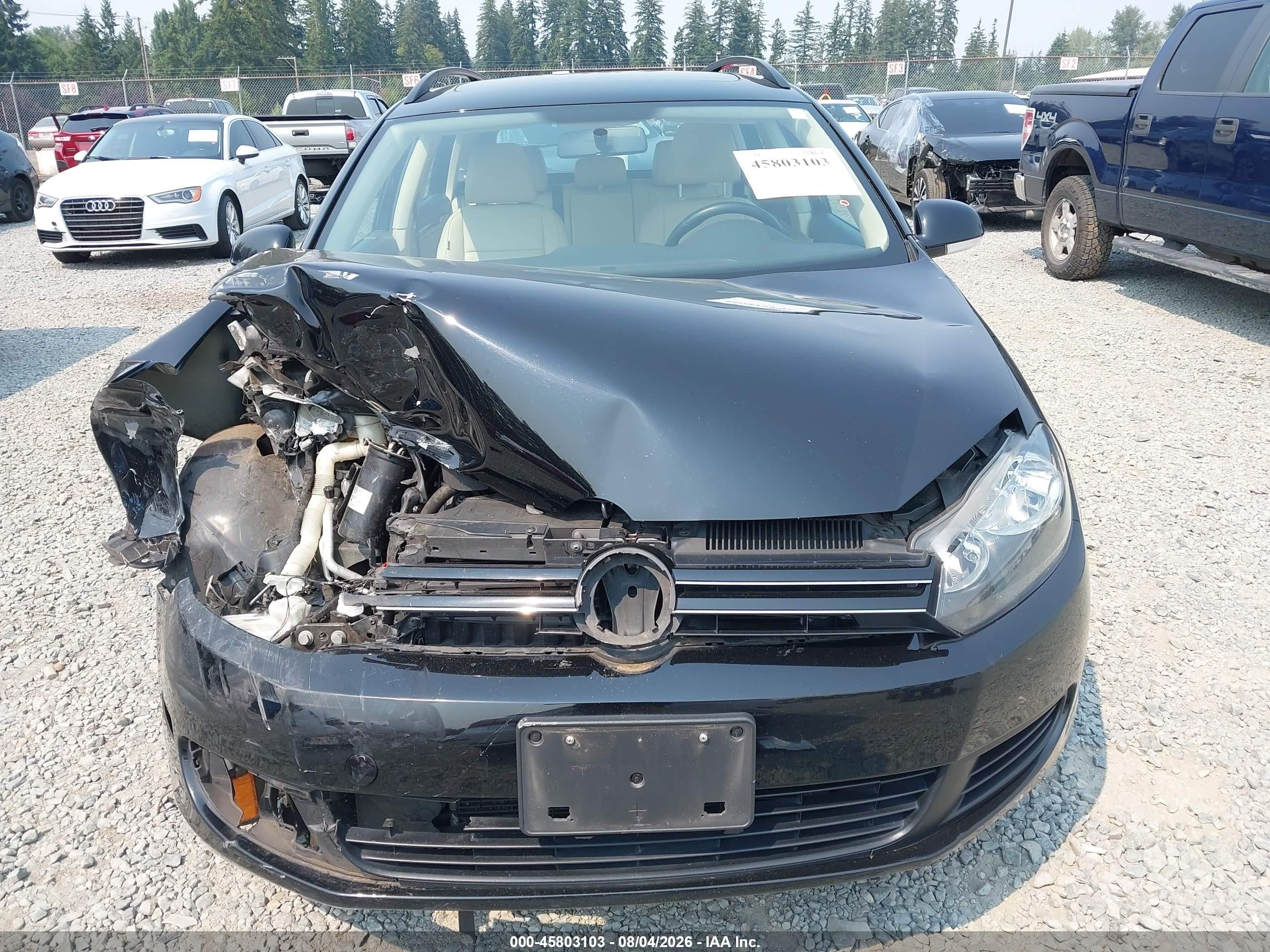 2013 Volkswagen Jetta Sportwagen 2.0l Tdi Black vin: 3VWPL7AJ4DM696254