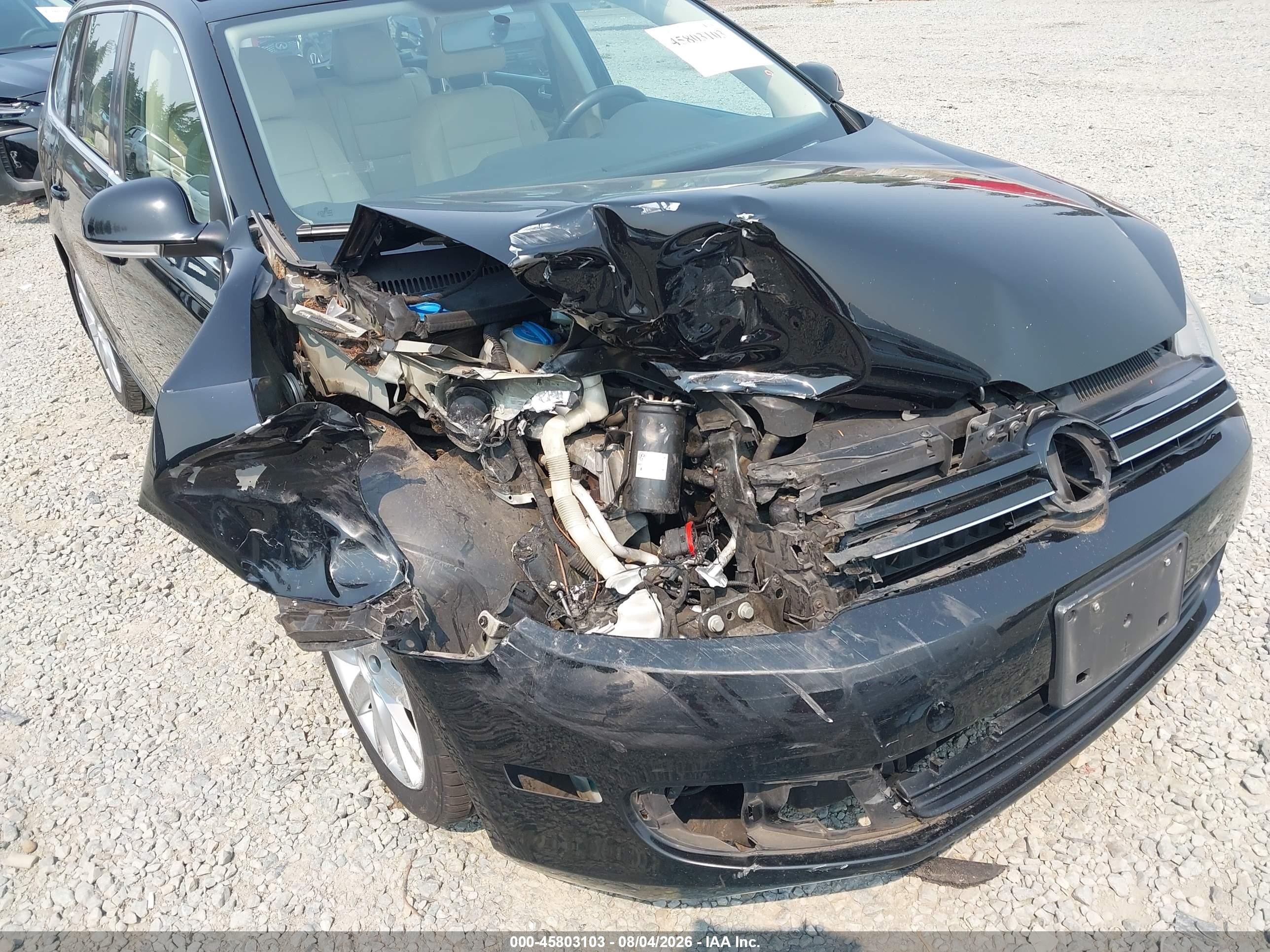 2013 Volkswagen Jetta Sportwagen 2.0l Tdi Black vin: 3VWPL7AJ4DM696254