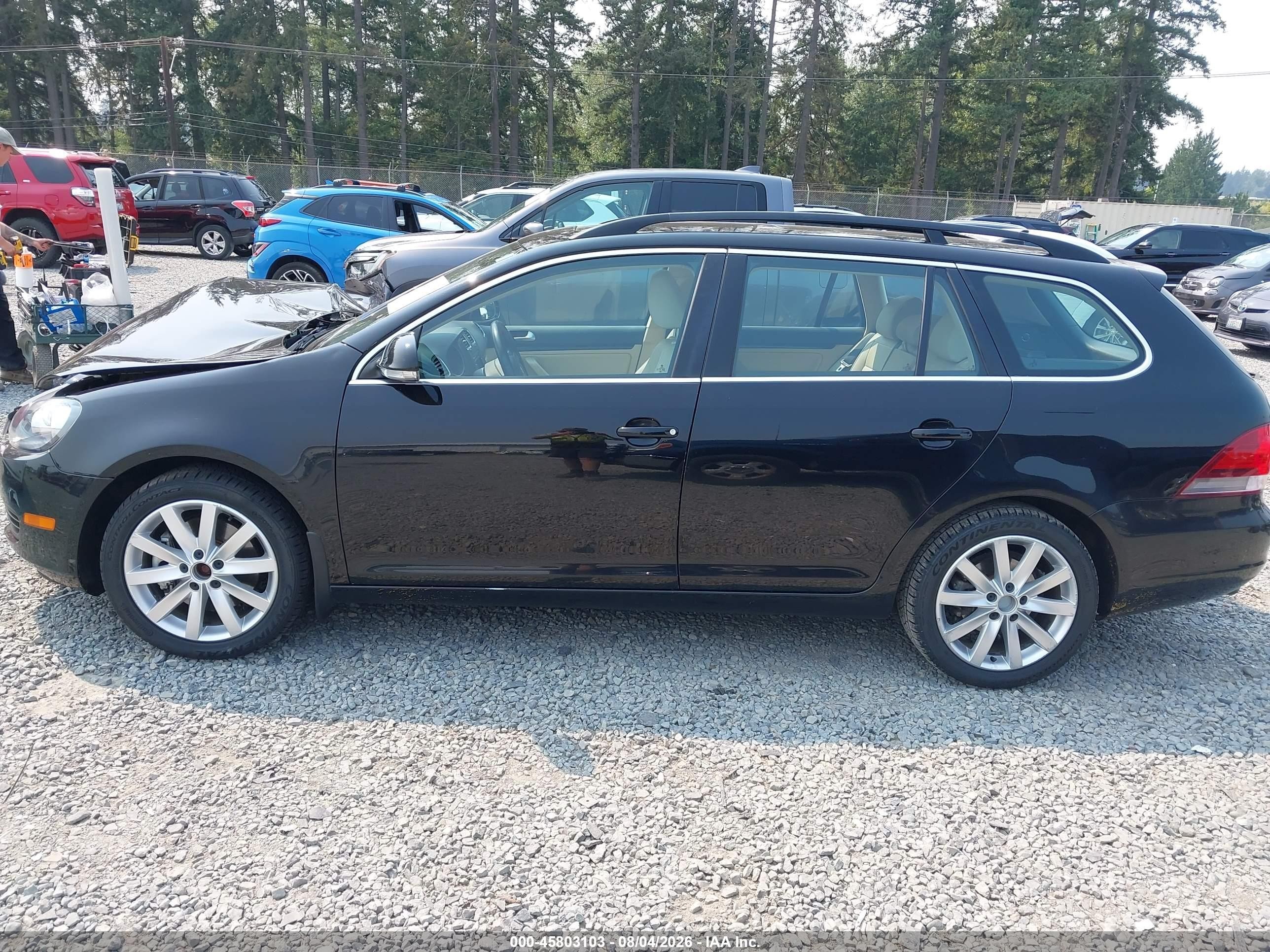 2013 Volkswagen Jetta Sportwagen 2.0l Tdi Black vin: 3VWPL7AJ4DM696254