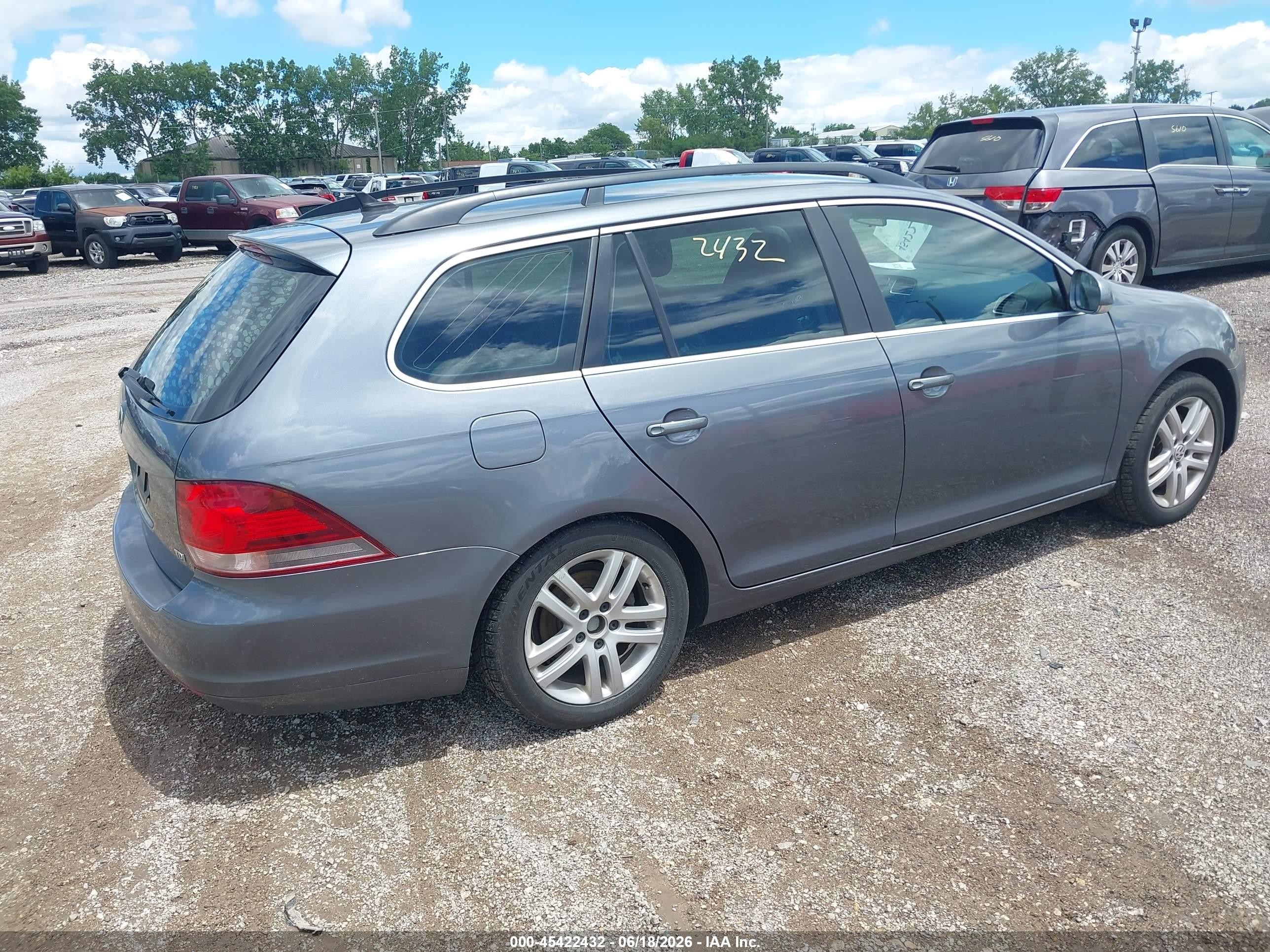 2014 Volkswagen Jetta Sportwagen 2.0l Tdi Gray vin: 3VWPL7AJ4EM602293