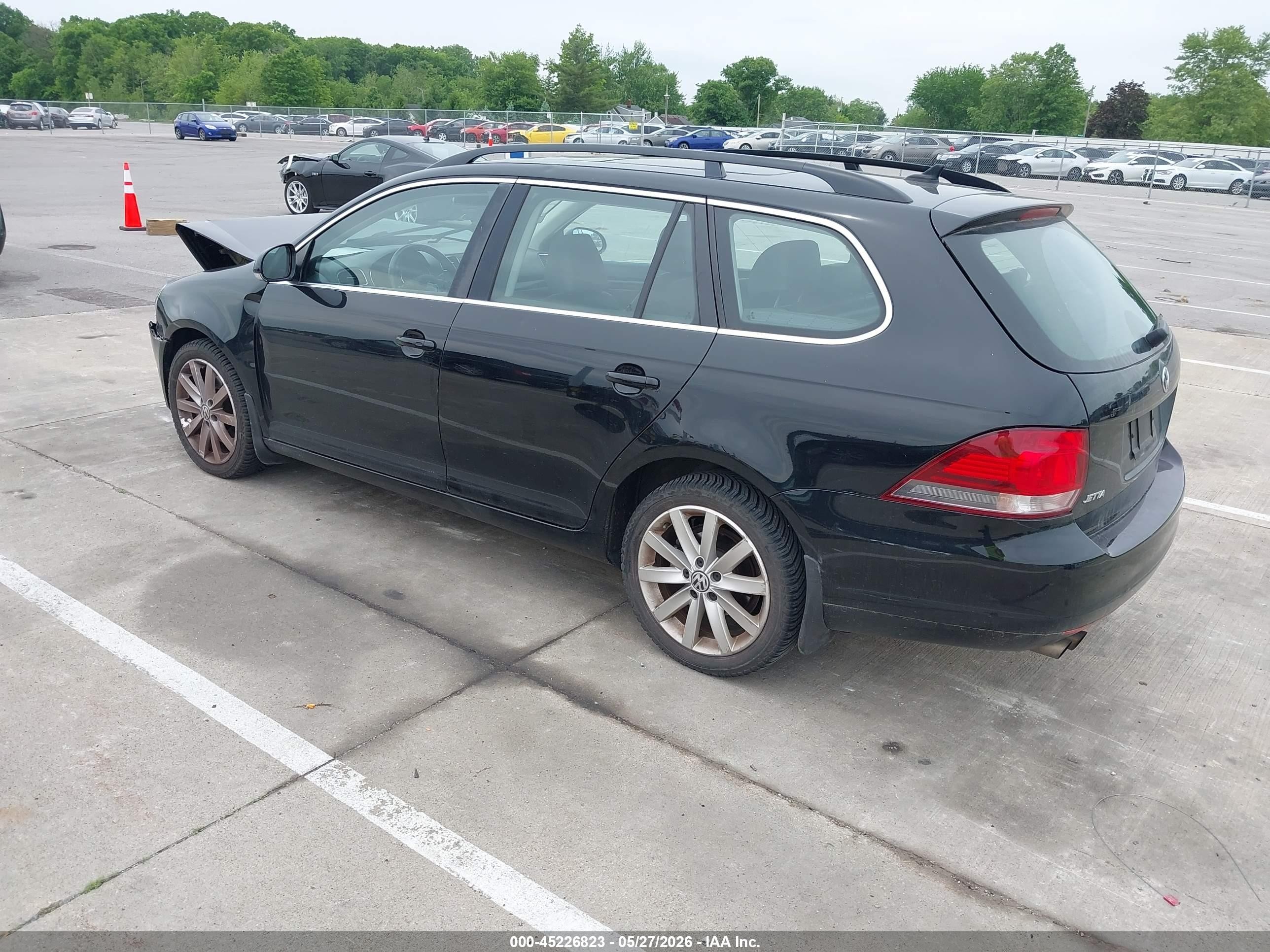 2014 Volkswagen Jetta Sportwagen 2.0l Tdi Black vin: 3VWPL7AJ4EM608868